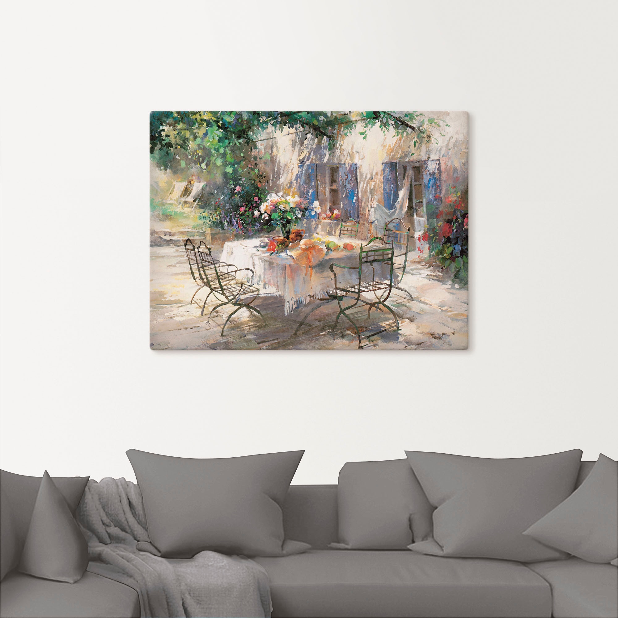 Artland Tableau sur toile »Schatten Garten« 1 cuis tlg. auf Holzrahmen gespannt