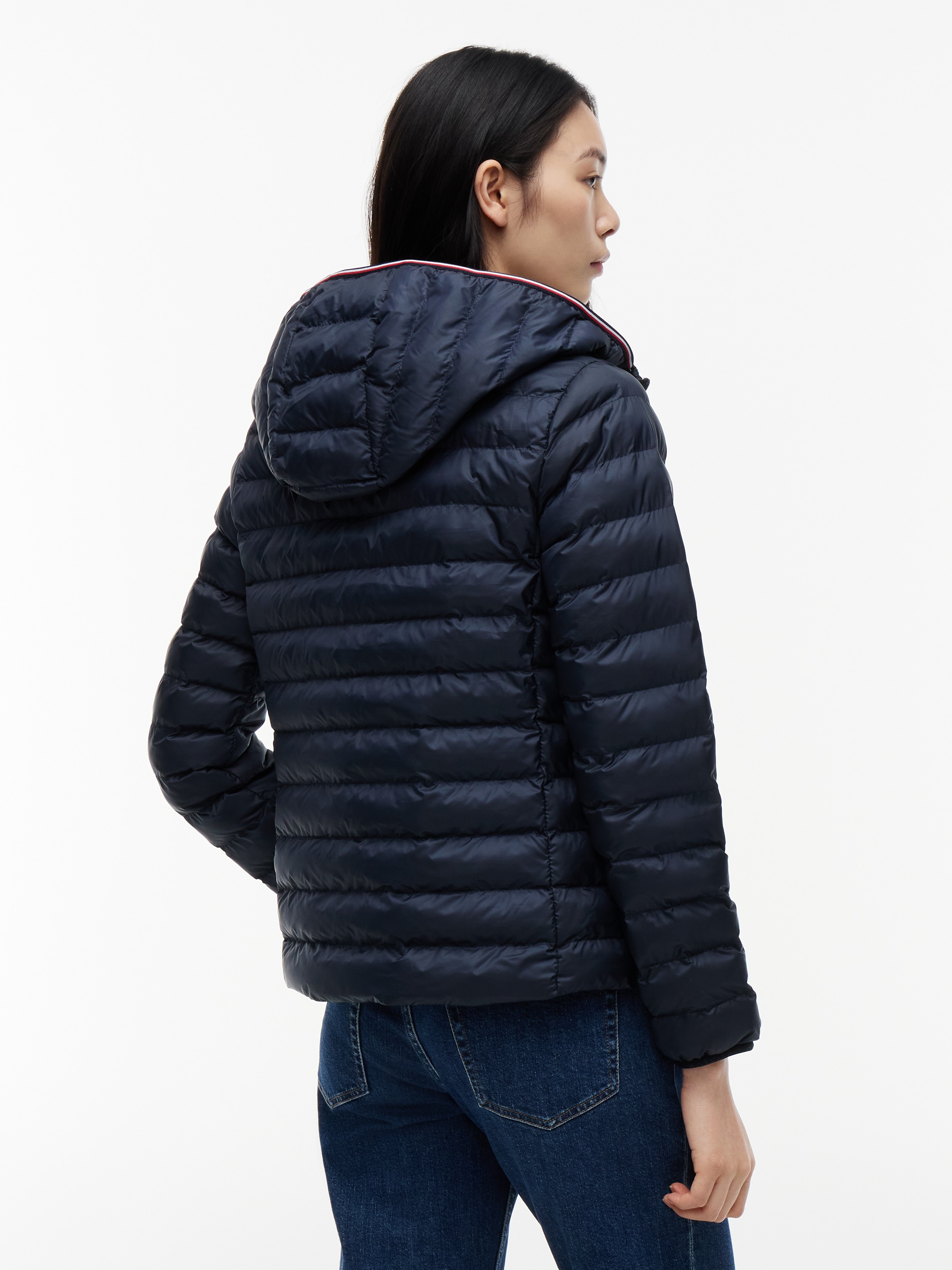 Tommy Hilfiger Veste matelassée »LW PADDED GLOBAL STRIPE JACKET« Série Global TH WOMEN,  avec capuche capuche sportive avec Global Stripe