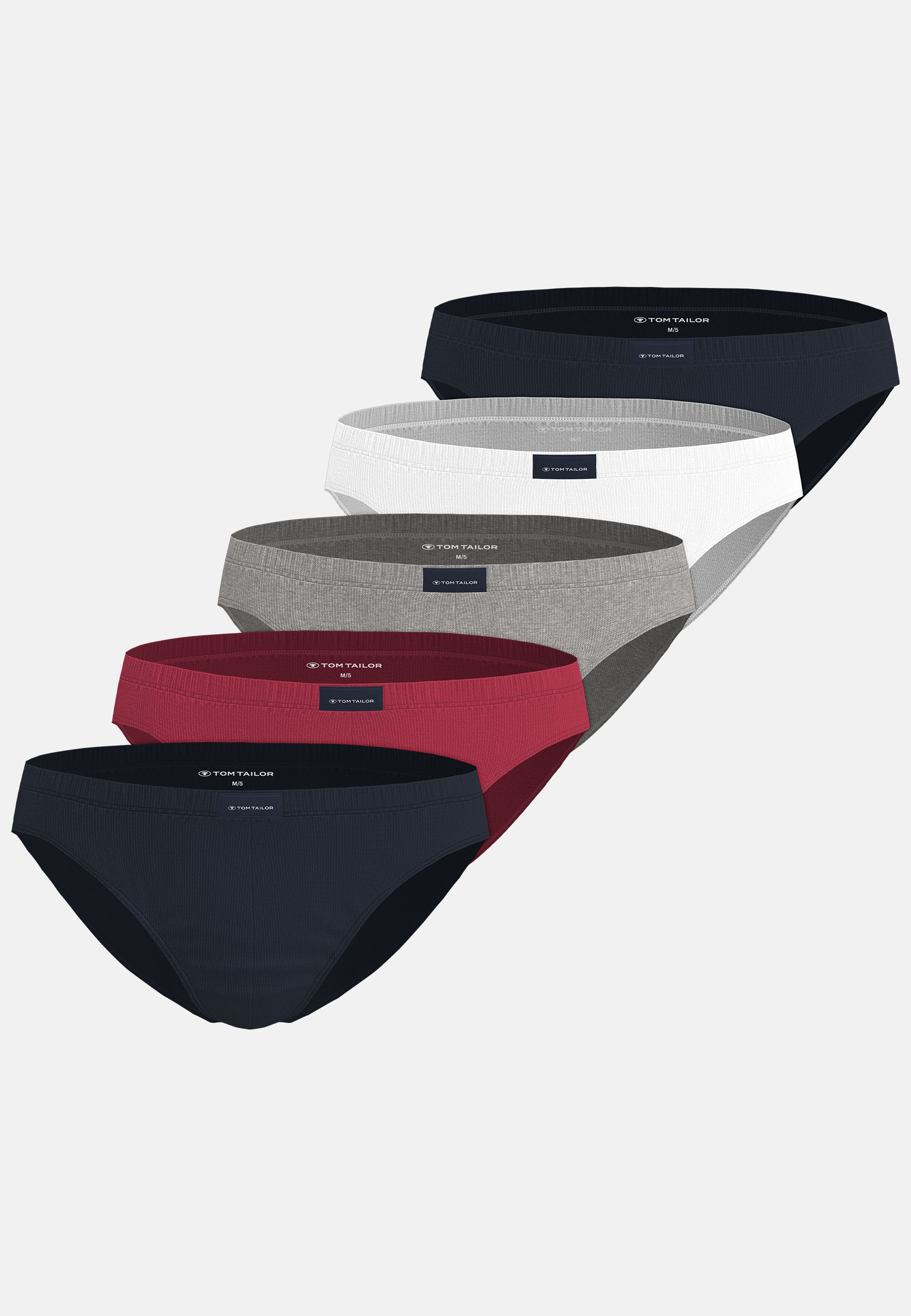 TOM TAILOR Minislip »Colorado« Packung, 5er Pack, 5 weich, bequem, eng, atmungsaktiv, breiter Bund, mit Logo