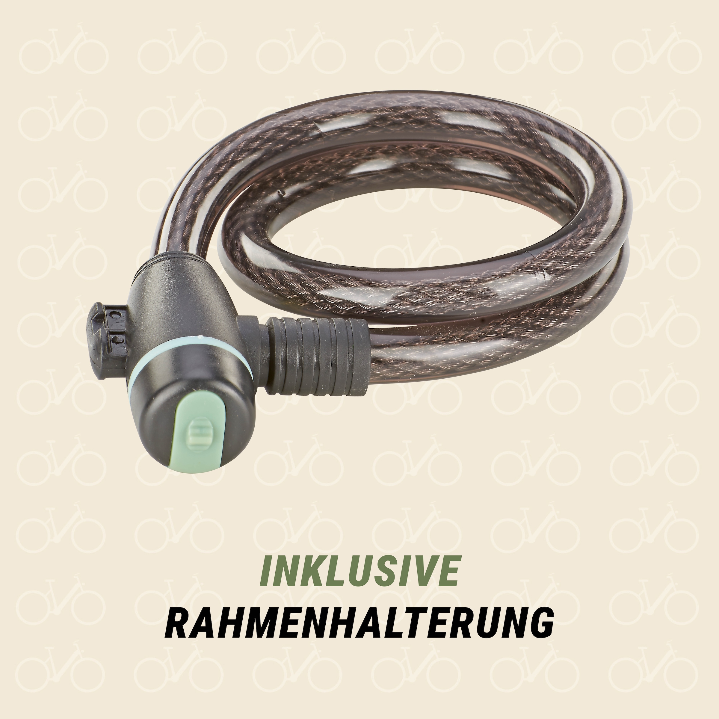 Prophete Câble-antivol »Kabelschloss« mit Halterung, 