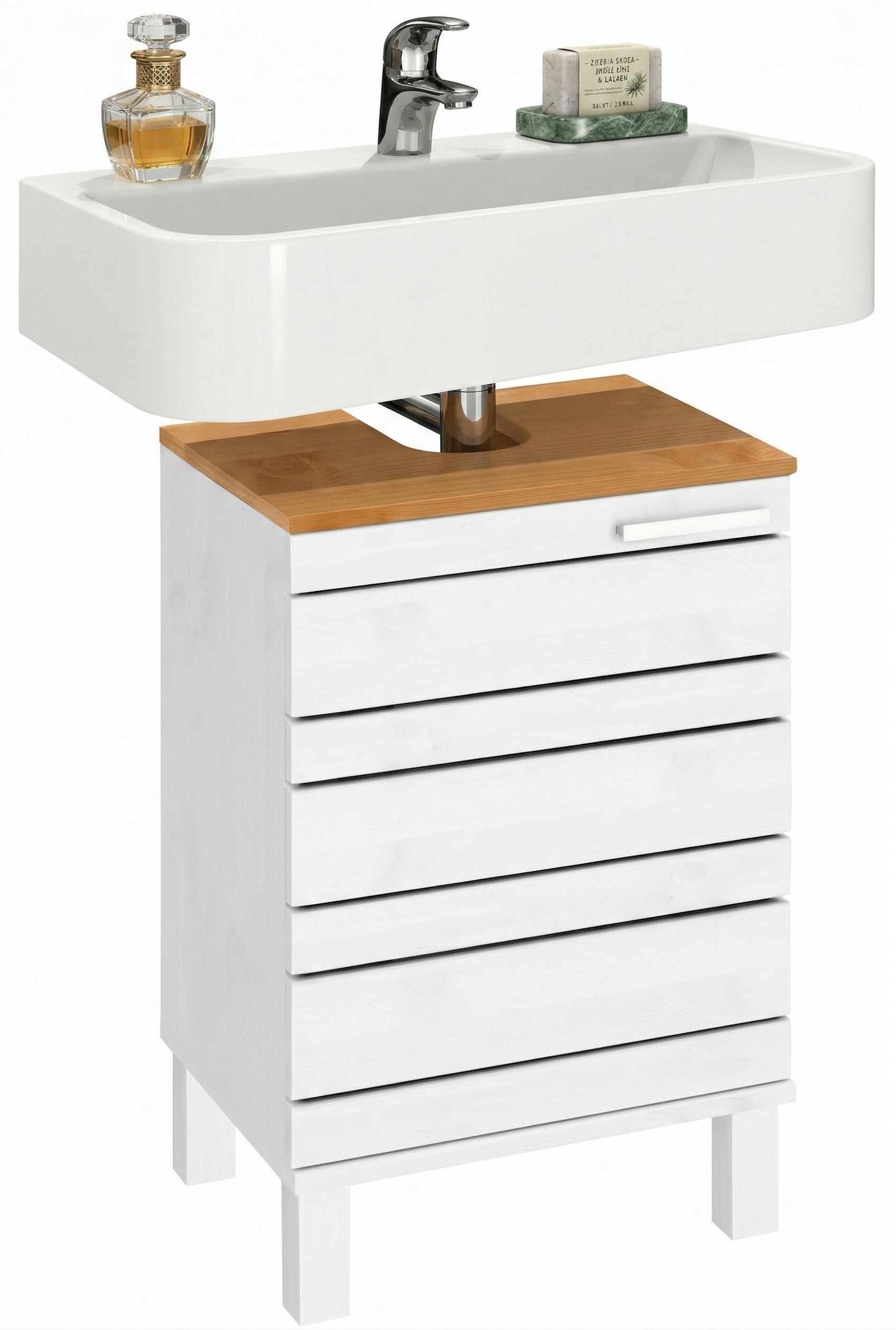 Home affaire Armoire sous lavabo »JOSIE« Breite 40 cm, aus Massivholz, Metallgriff, 1 Tür