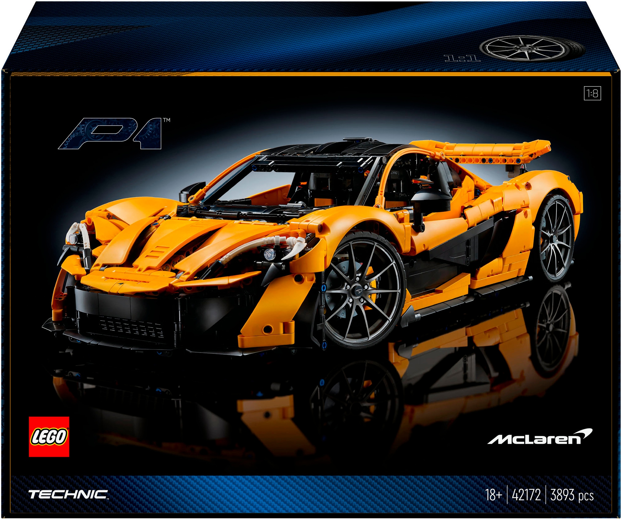LEGO® Konstruktionsspielsteine »McLaren P1™ (42172), LEGO Technic« Made in Europe