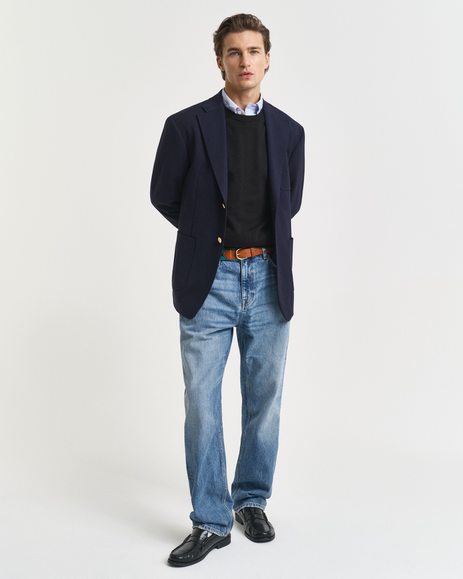 Gant Rundhalspullover »CLASSIC COTTON C-NECK« Premium Strickpullver aus weicher 100% Baumwolle, Übergangspullover