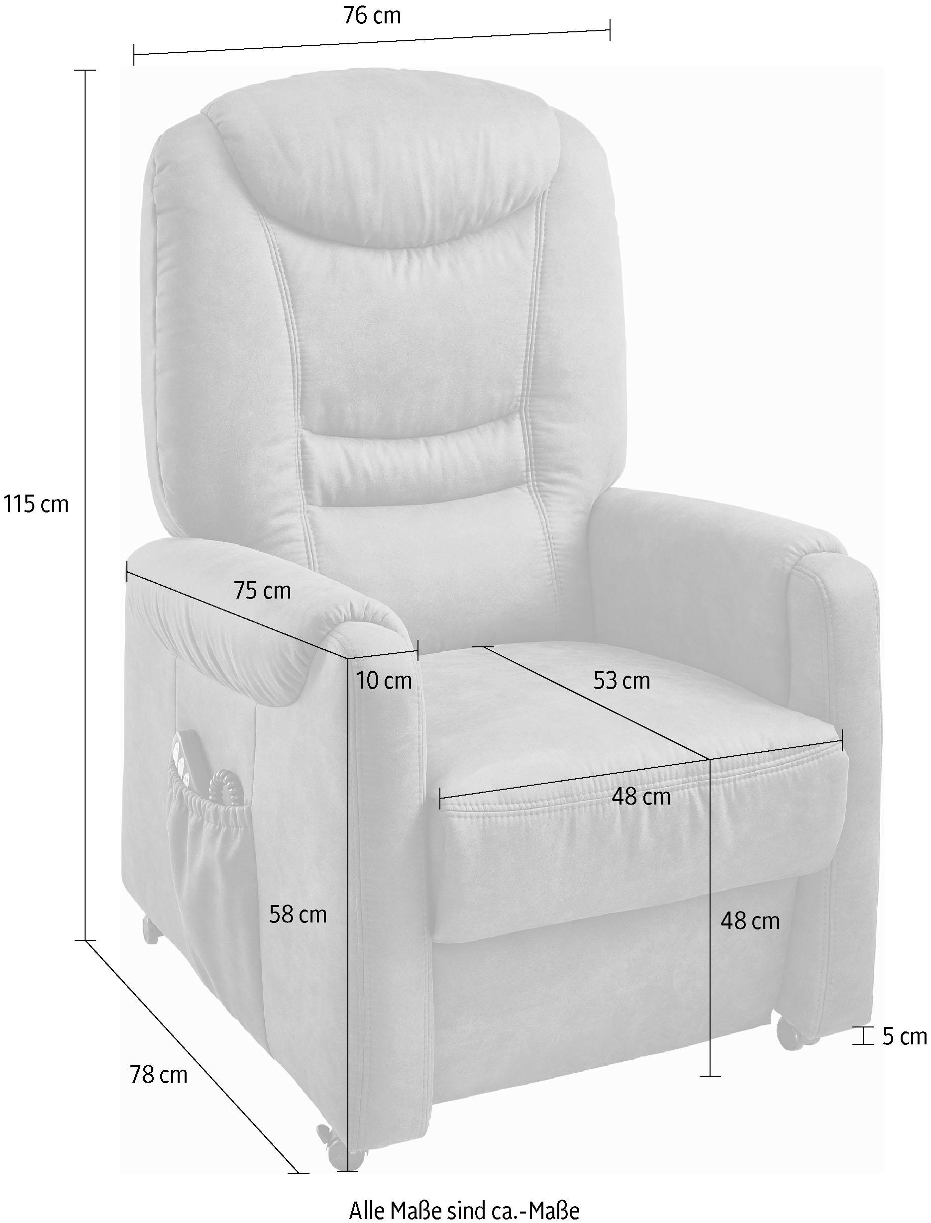 sit&more Fauteuil TV »Morten« in Grösse L, wahlweise mit Motor und Aufstehhilfe