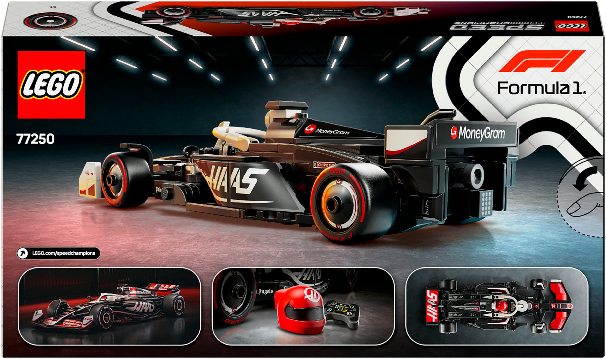 LEGO® Konstruktionsspielsteine »MoneyGram Haas F1® Team VF-24 Rennauto (77250), LEGO® Speed Champions« Made in Europe