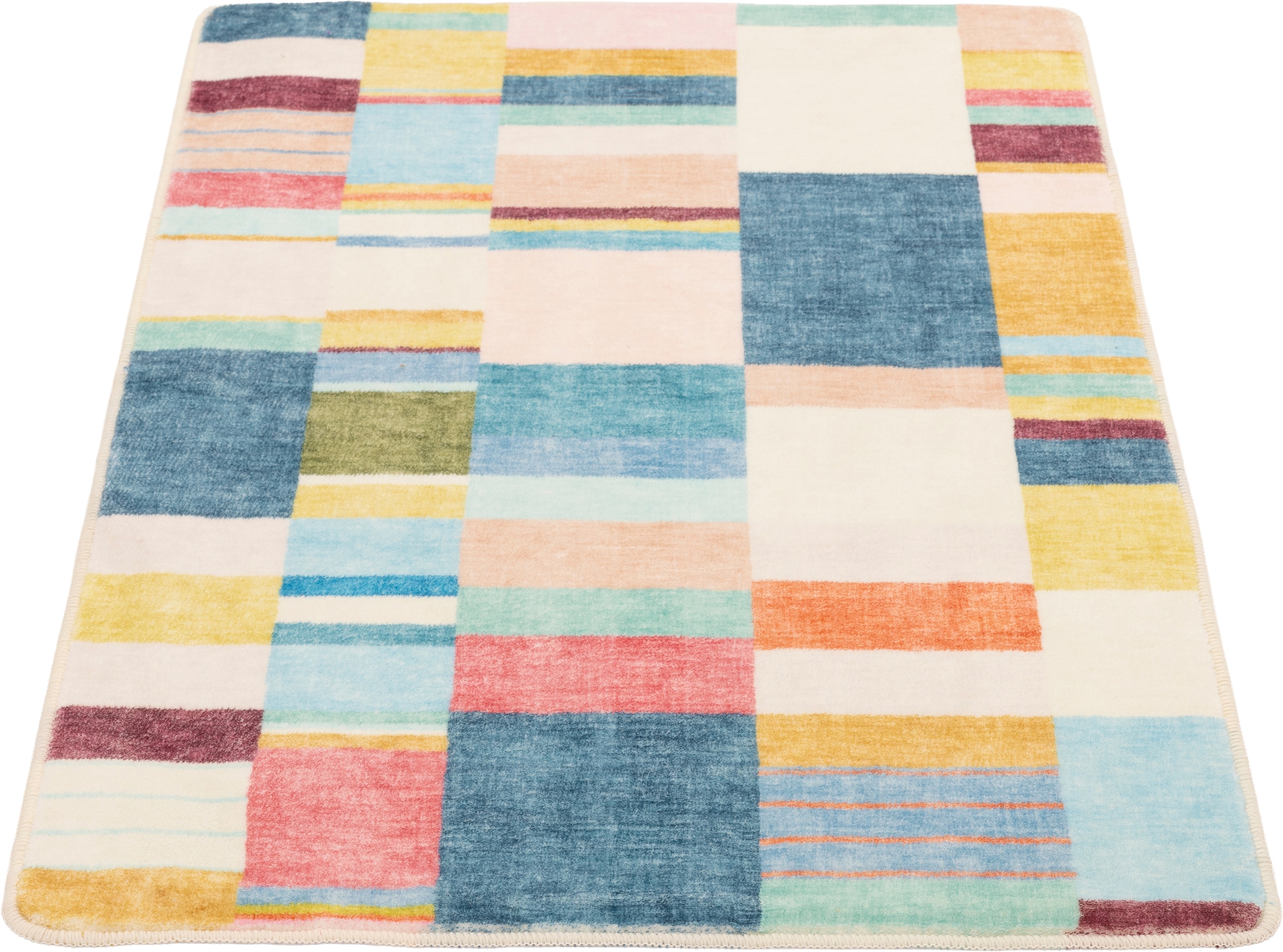 Gino Falcone Tapis de bain »Aquata GF-167, Badvorleger, Badezimmer Teppich« Höhe 5 mm Badteppich, bedruckt, gestreift, modernes Design, rechteckig