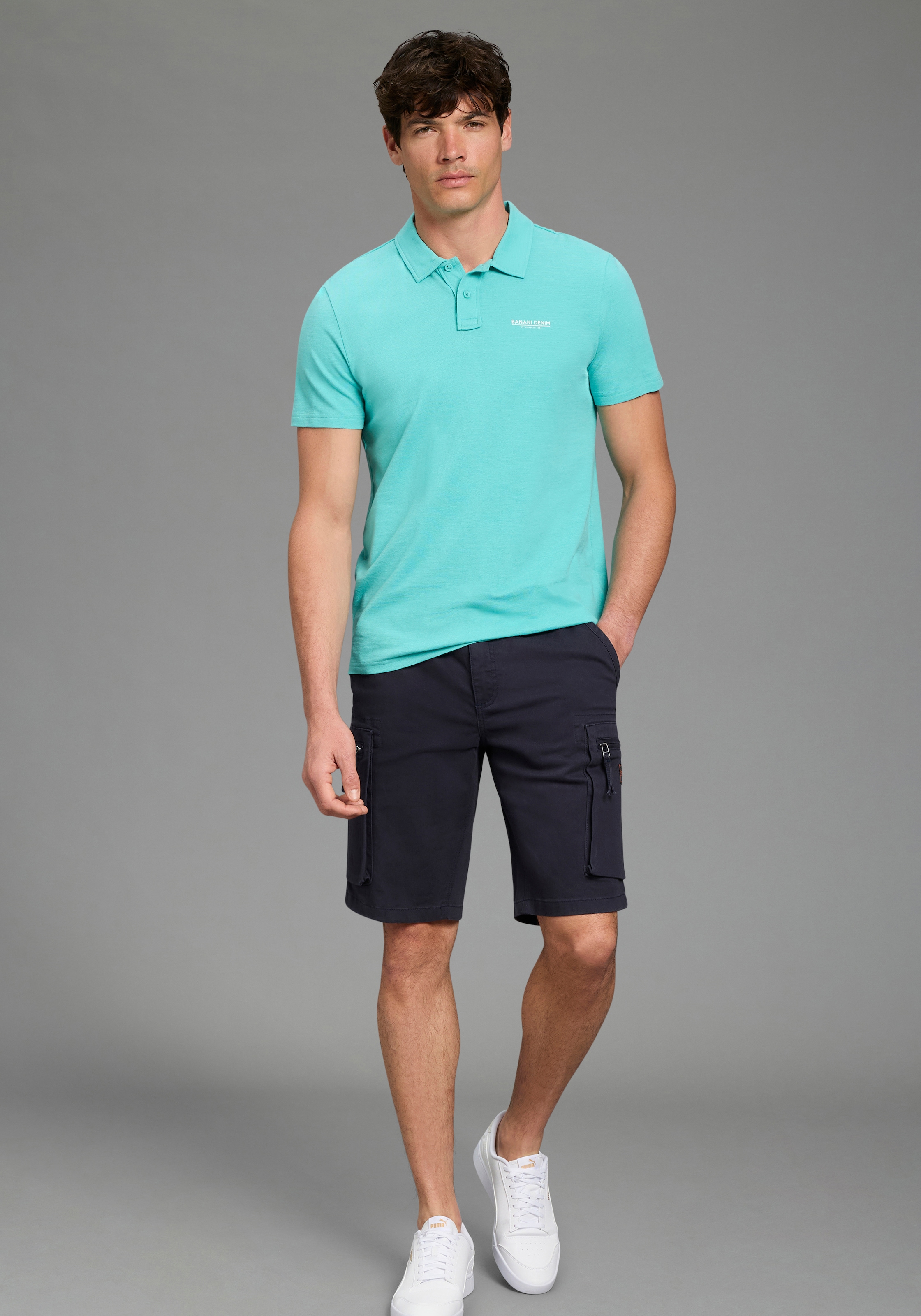 Bruno Banani Cargoshorts »Dehnbund«  Cargohose mit geradem Bein, mit Bindeband am Bund