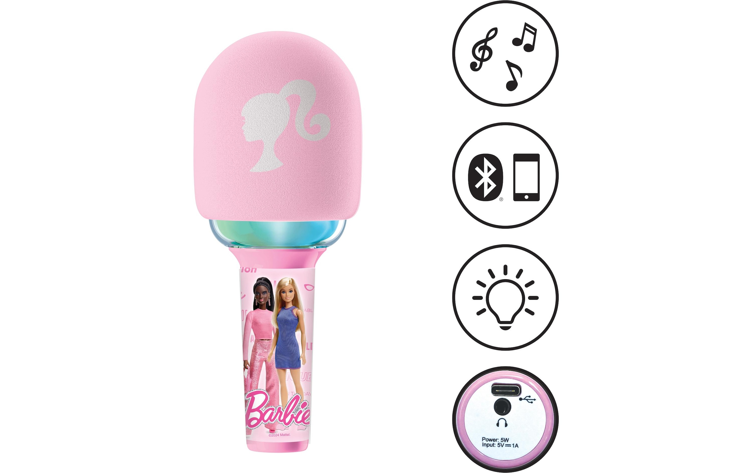Lexibook® Microphone »Karaoke Bluetooth-/Wireless-Mikrofon Barbie«