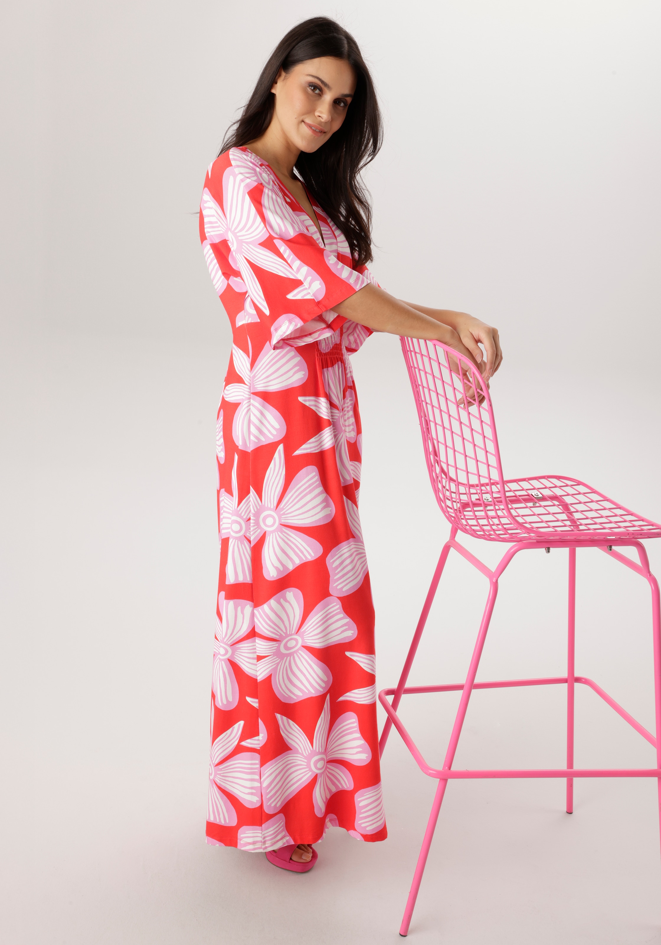 Aniston SELECTED Maxi robe avec manches larges 3/4