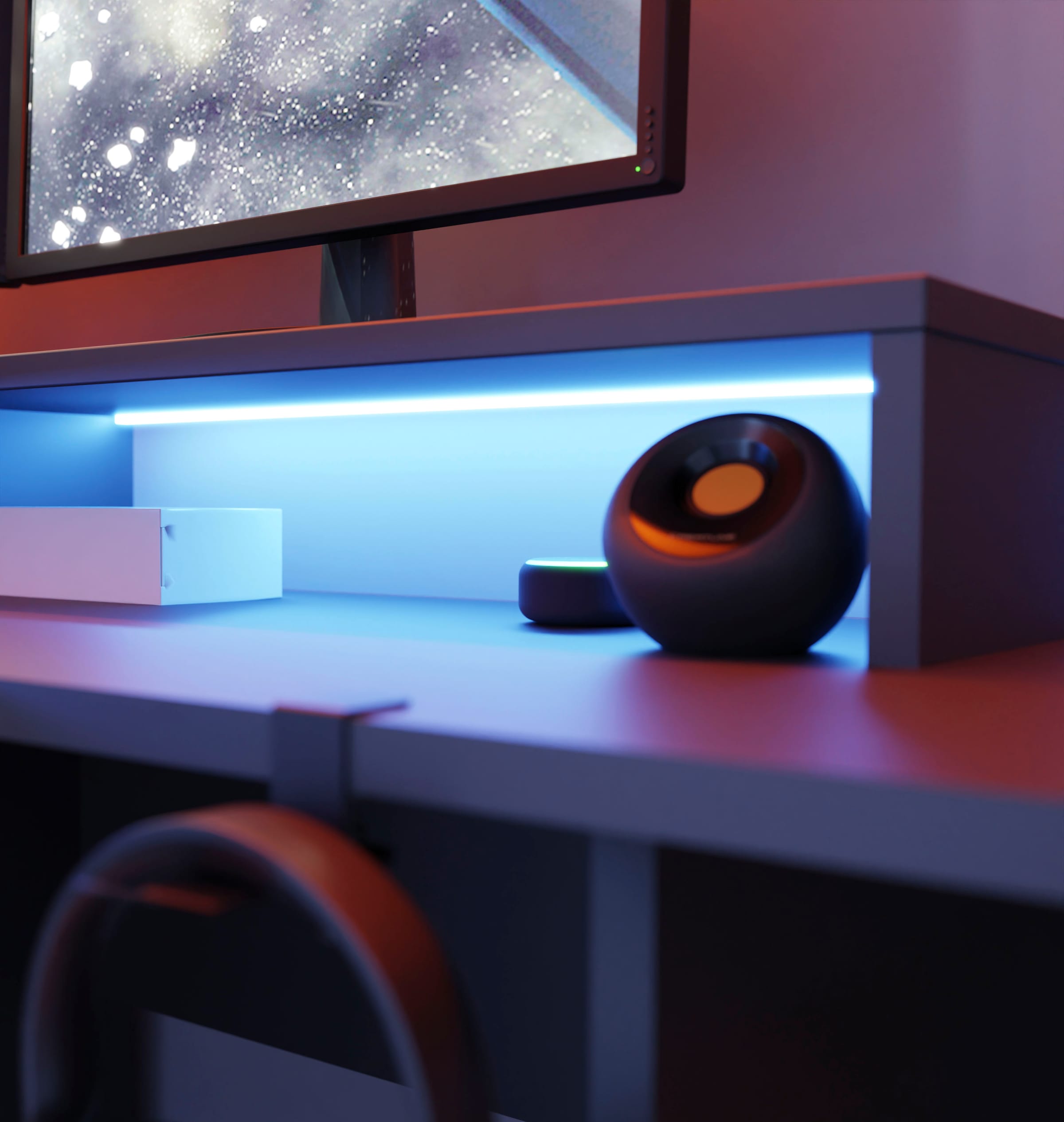 FORTE Gamingtisch »Tezaur« mit RGB-Beleuchtung, Breite 160 cm
