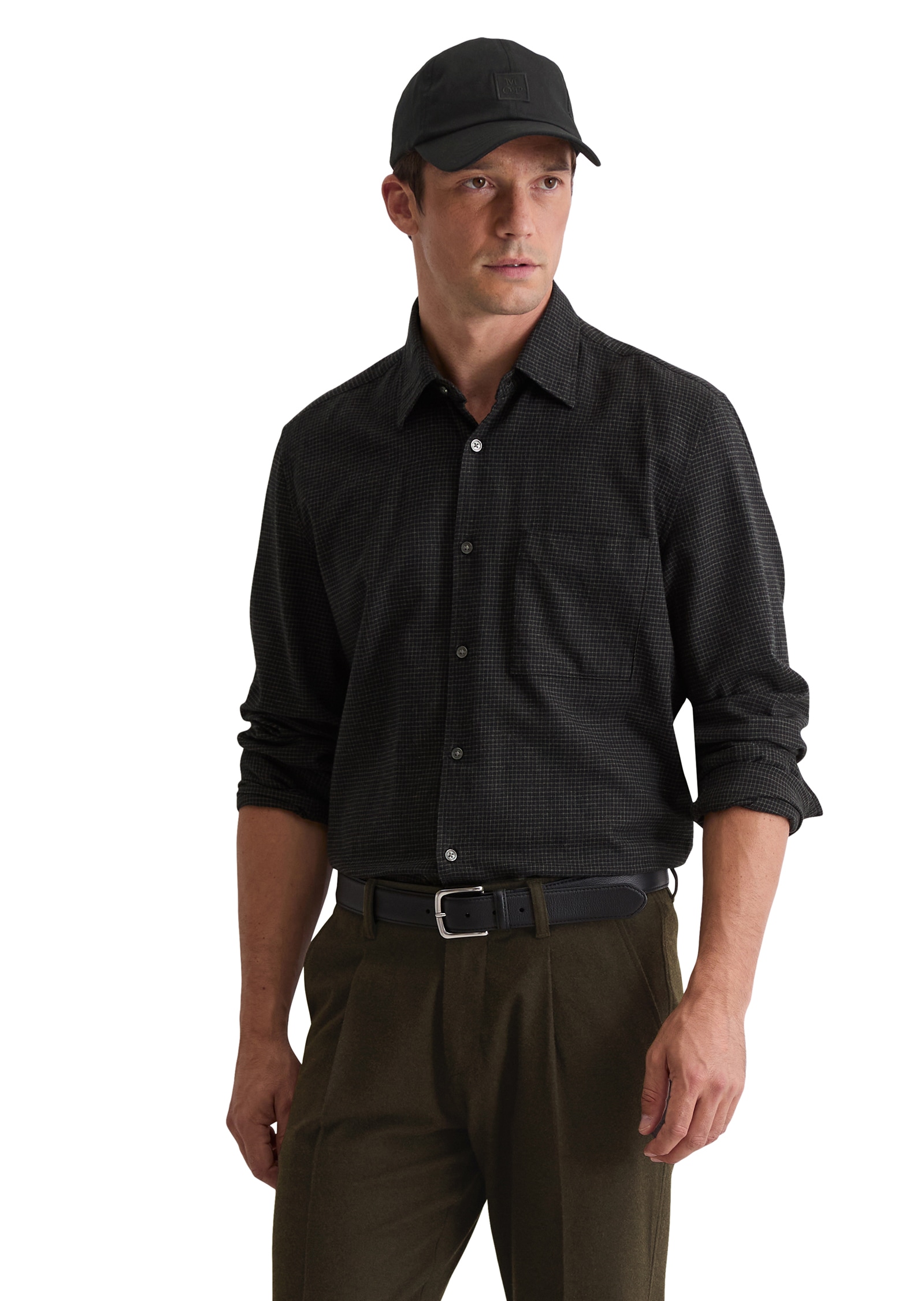 Marc O'Polo Langarmhemd In softer, leichter Flanell-Qualität