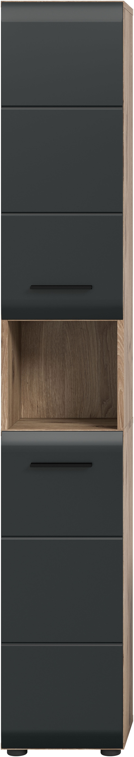 INOSIGN Armoire de rangement 1 cuis tlg. Florenz, Badschrank Hoch Nox Oak NB, 185 cm Höhe