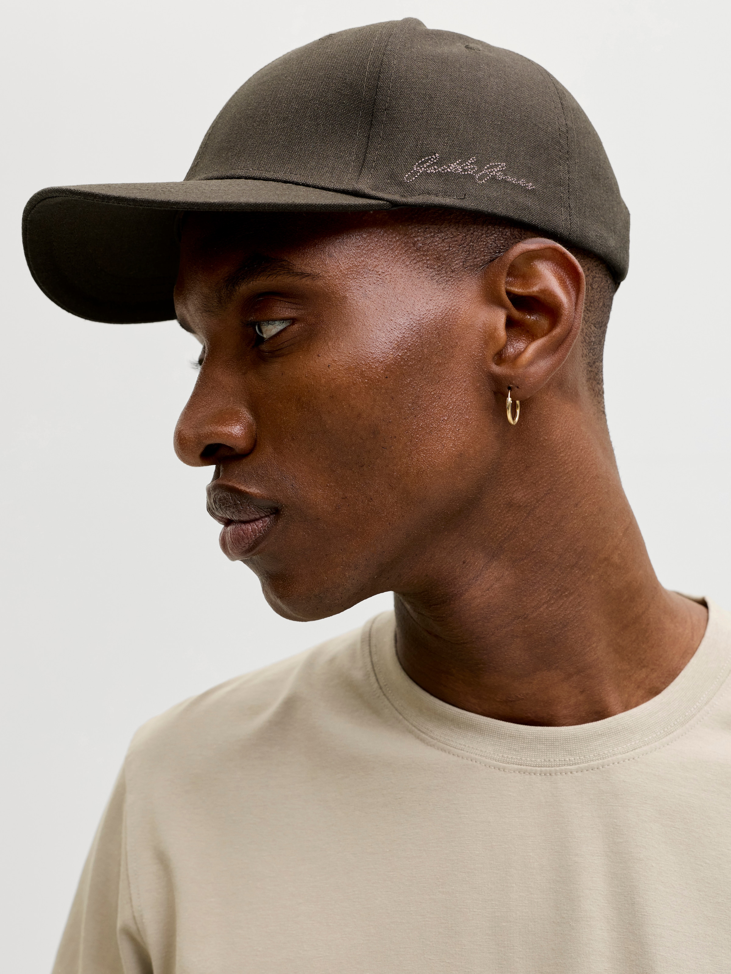 Jack & Jones Casquette de baseball »JACBASE LOUIS LINEN BLEND CAP SN« avec branding