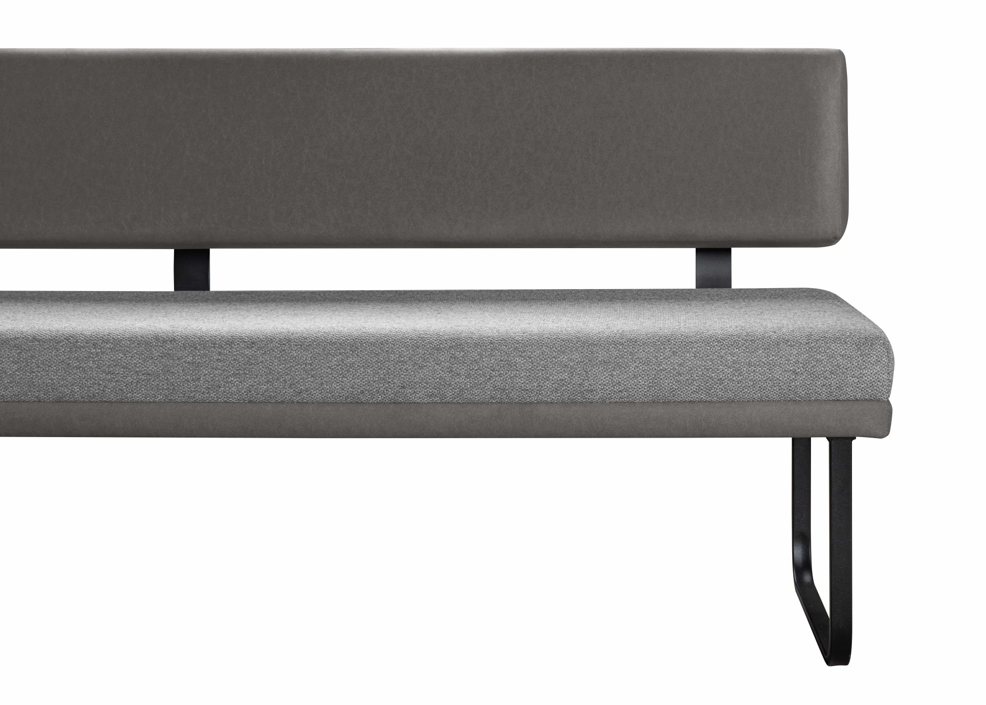 GOODproduct Ensemble de bancs d'angle »Gabi Essecke, Sitzgruppe, Eckbankgruppe, Küchenbankgruppe« Set, 4tlg, 4 pièces tlg. Gestell aus matt-schwarzem Flachmetall, stabil, 2-Stoff-Design