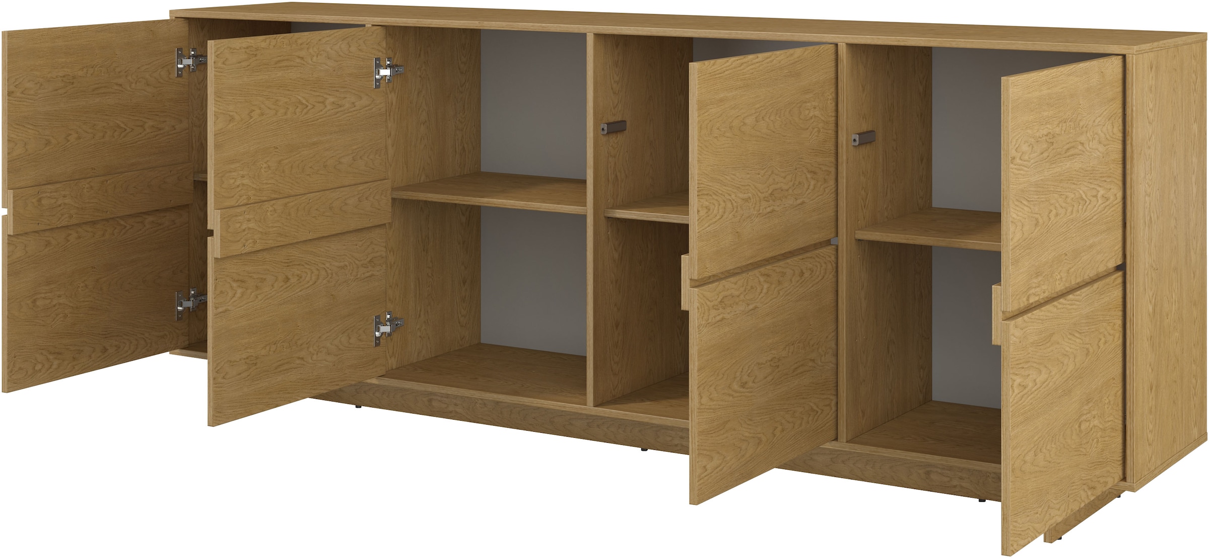 GOODproduct Buffet »Tatami, Stilvolle, moderne grifflose Kommode 4 Türen, Breite 220cm« Anrichte mit viel Stauraum, Böden verstellbar, push-to-open-Funktion