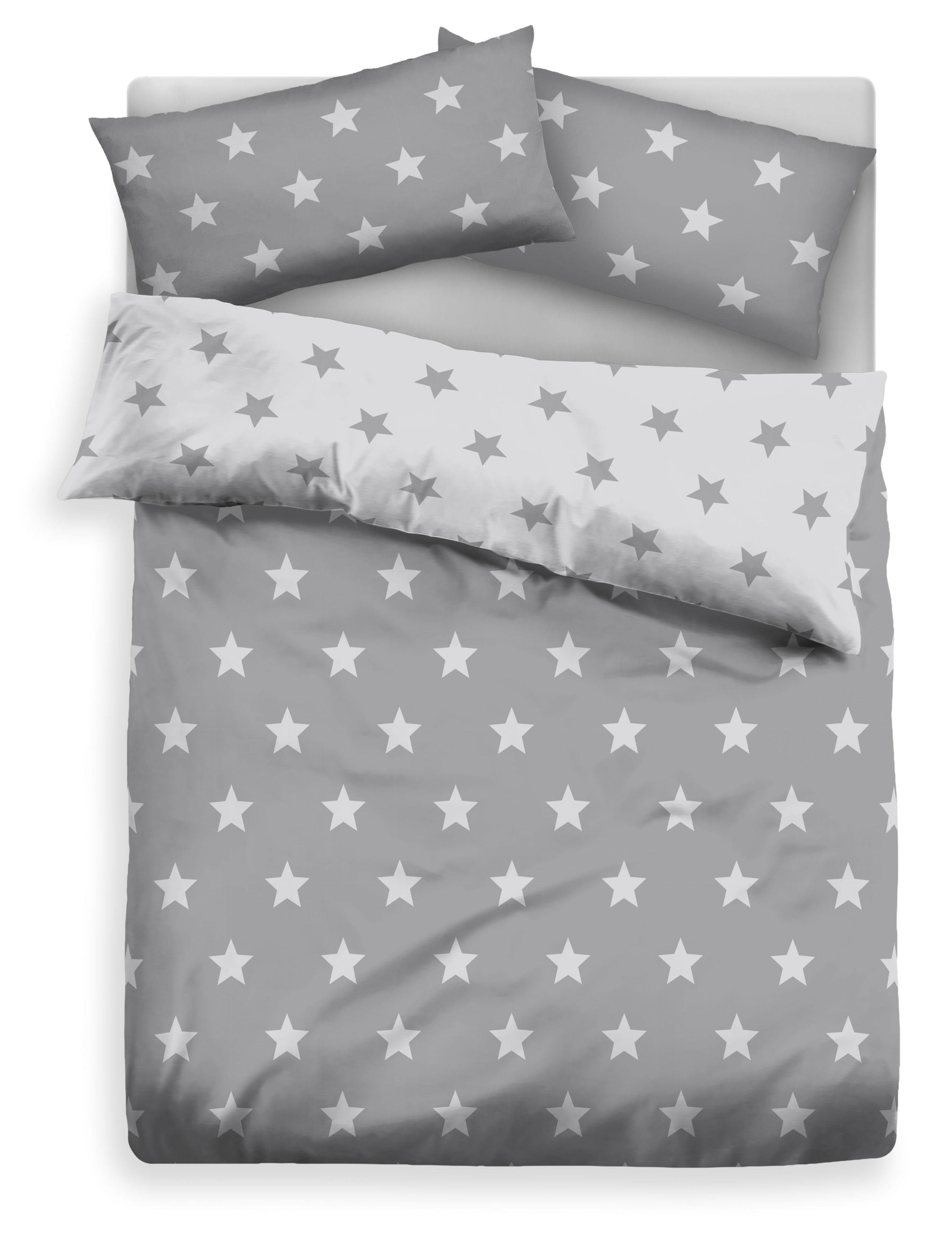 my home Wendebettwäsche »STELLA« 2 Stk. tlg. Bettwäsche mit Sternen, Weihnachten, Winter