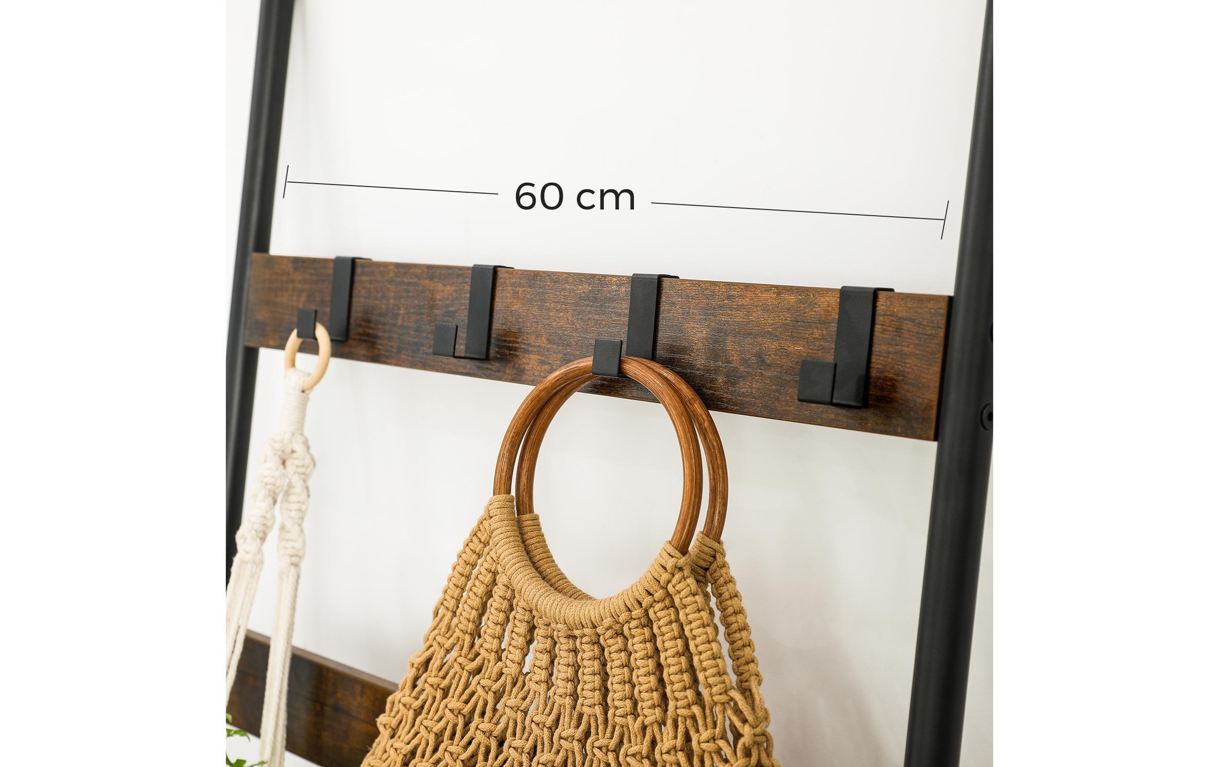 VASAGLE Regal »65 x 178 cm Braun/Schwarz«