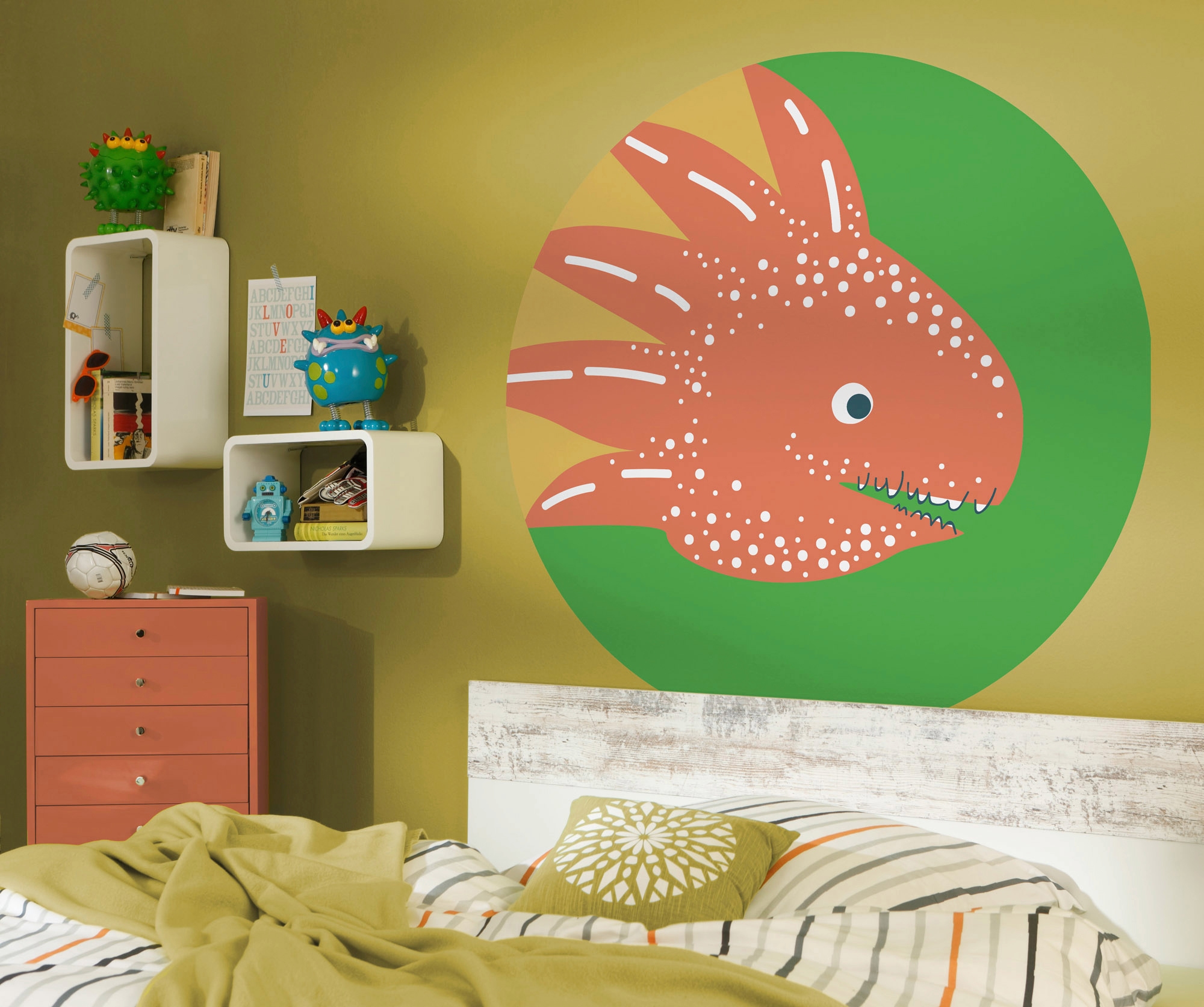 Komar Fototapete »Vlies selbstklebend - Little Dino Proto - Grösse 125 x 125 cm« bedruckt glatt Wohnzimmer, Schlafzimmer