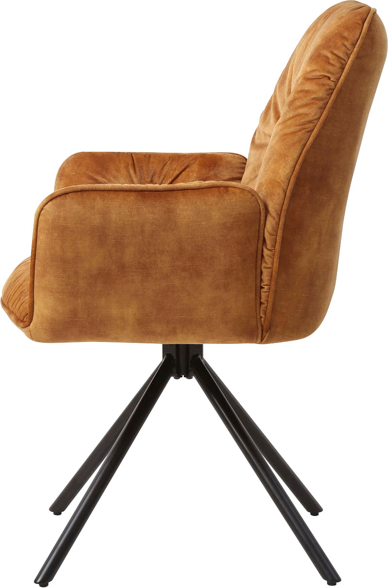 SalesFever Esszimmerstuhl »Ottawa Armlehnstuhl: Rückzugsort im Esszimmer« (Set) 1 Stk.360° Drehbarer Esszimmersessel mit Armlehnen - 1 Stück