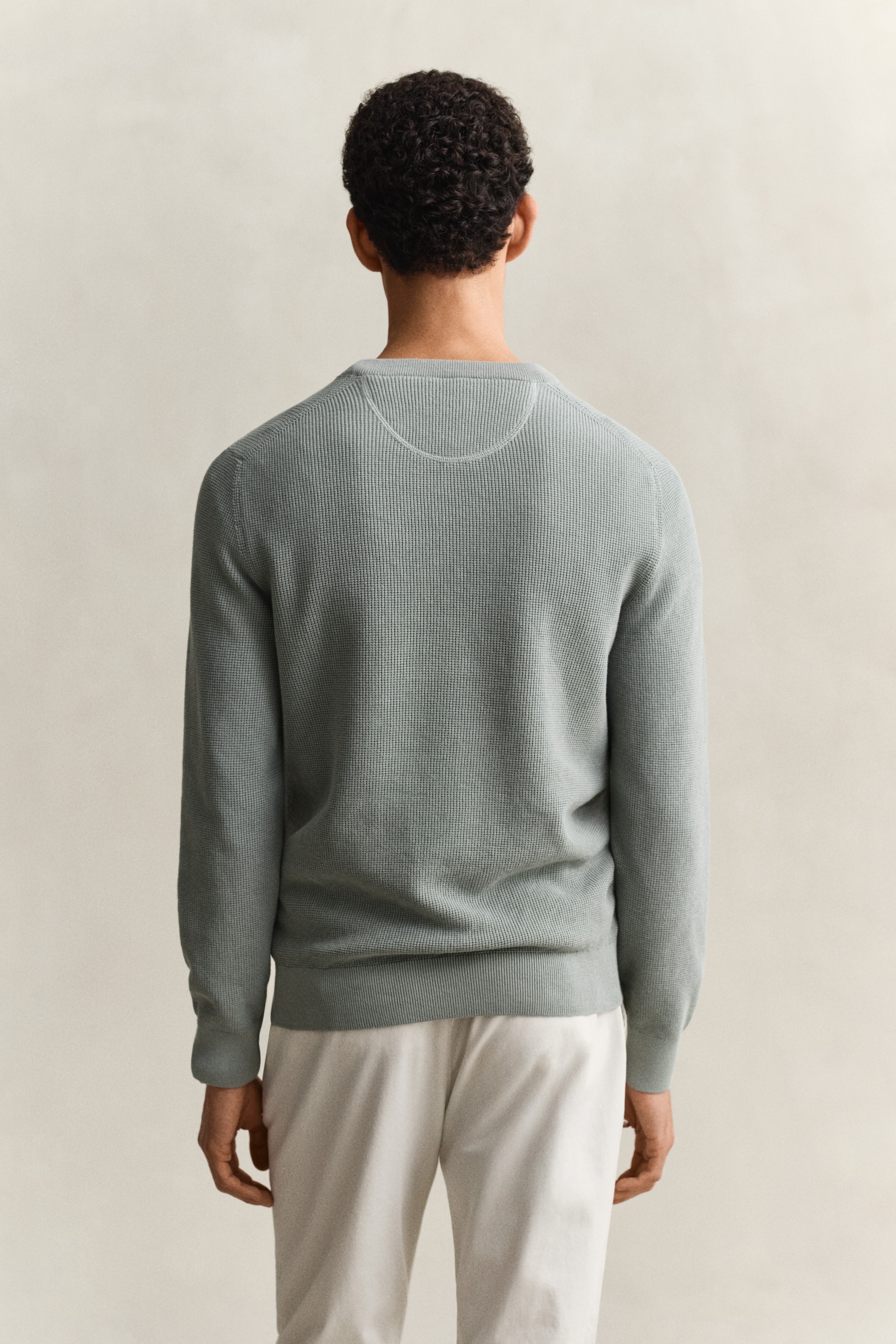 Gant Pull en tricot »MICRO TEXTURED COTTON C-NECK« Regular fit mit Rundhalsausschnitt