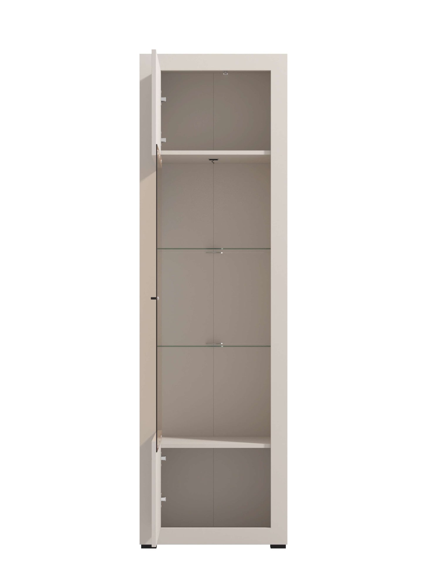 Home affaire Vitrines »Essex Vitrinenschrank, Glasschrank, Standvitrine, Highboard/Sideboard« Präzise Heissfolienprägung, Metallgriff, Eleganter Glasboden