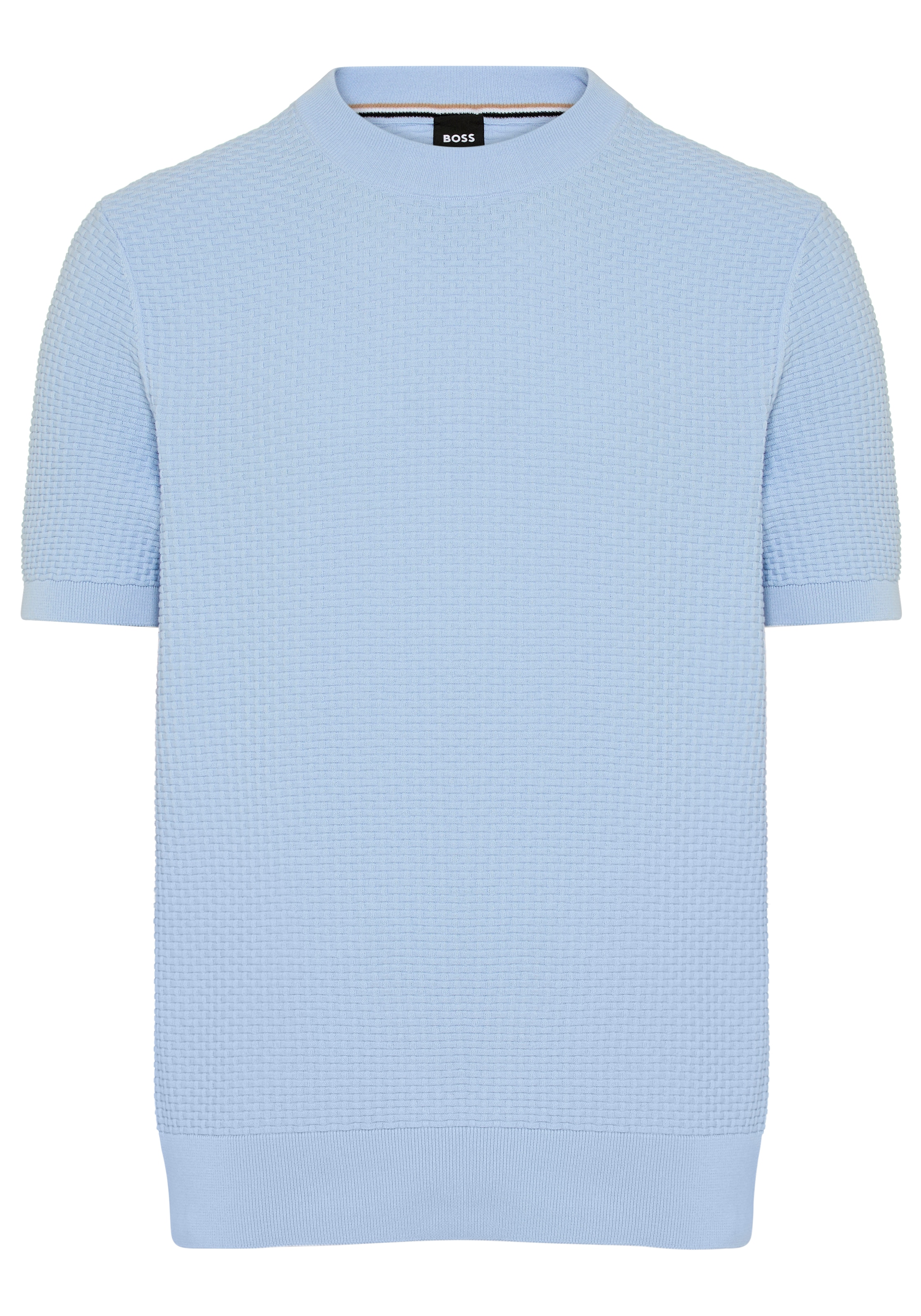 BOSS Pull à manches courtes »Nilton« Look business-casual premium pour homme, matière tricot structurée