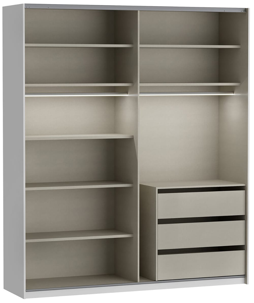 FORTE Tablette de rangement étagères 2,2 cm d’épaisseur, commandables en option, lot de 3