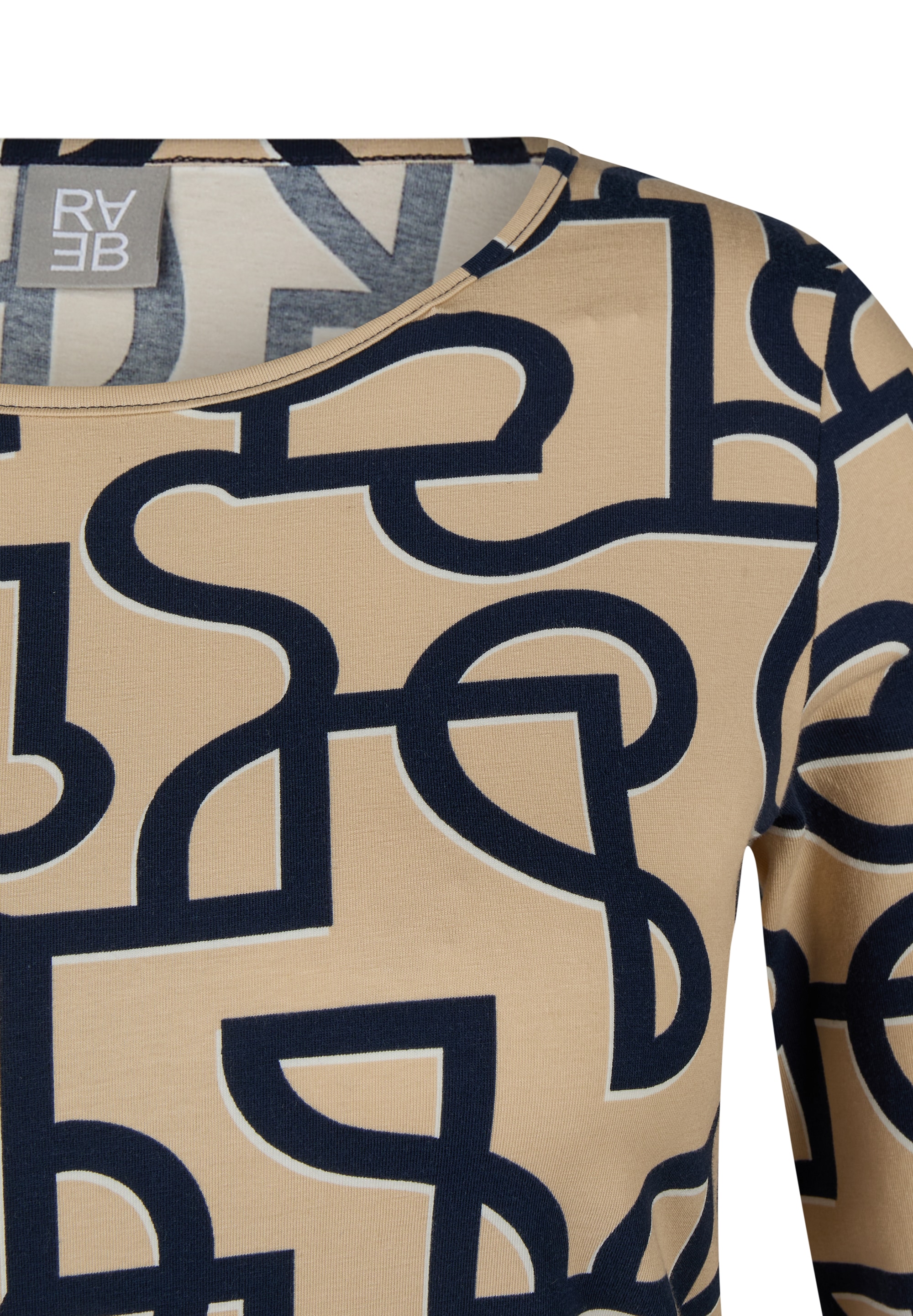 Rabe T-shirt à manches 3/4 avec imprimé intégral