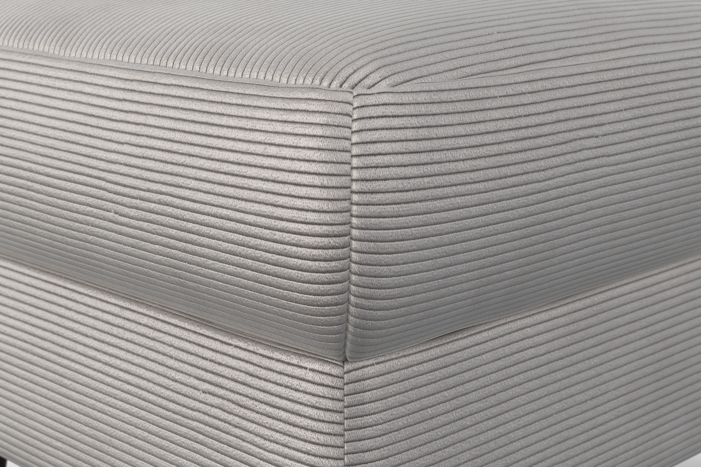 Home affaire Polsterhocker »Summer« inkl. Stauraum, Cord-Bezug, wengefarbene Holzfüsse