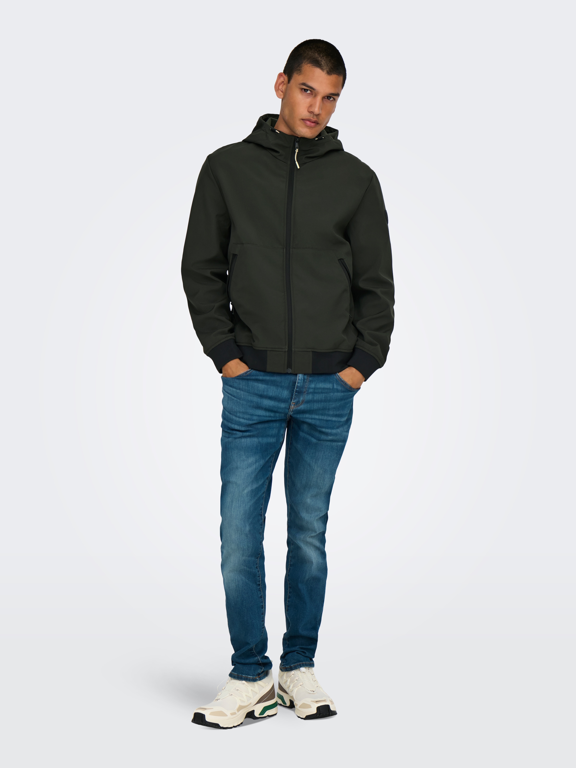 ONLY & SONS Veste softshell »ONSBOWIE SOFTSHELL BOMBER NOOS« mit Kapuze