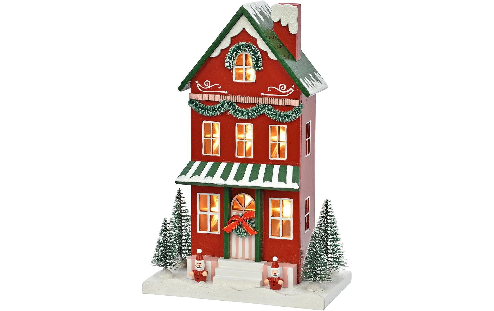 G.Wurm Figurine de Noël »Aufsteller Weihnachtshaus 18 x 10 x 27 cm«