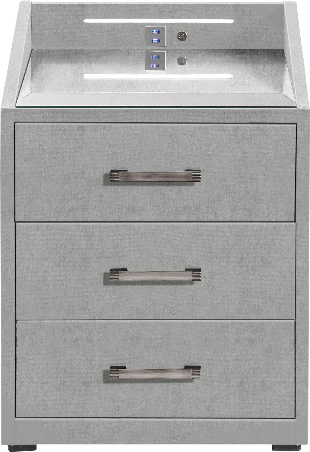 ED EXCITING DESIGN Console de nuit »Moon« mit LED-Beleuchtung und USB-Anschluss & USB-C-Anschluss