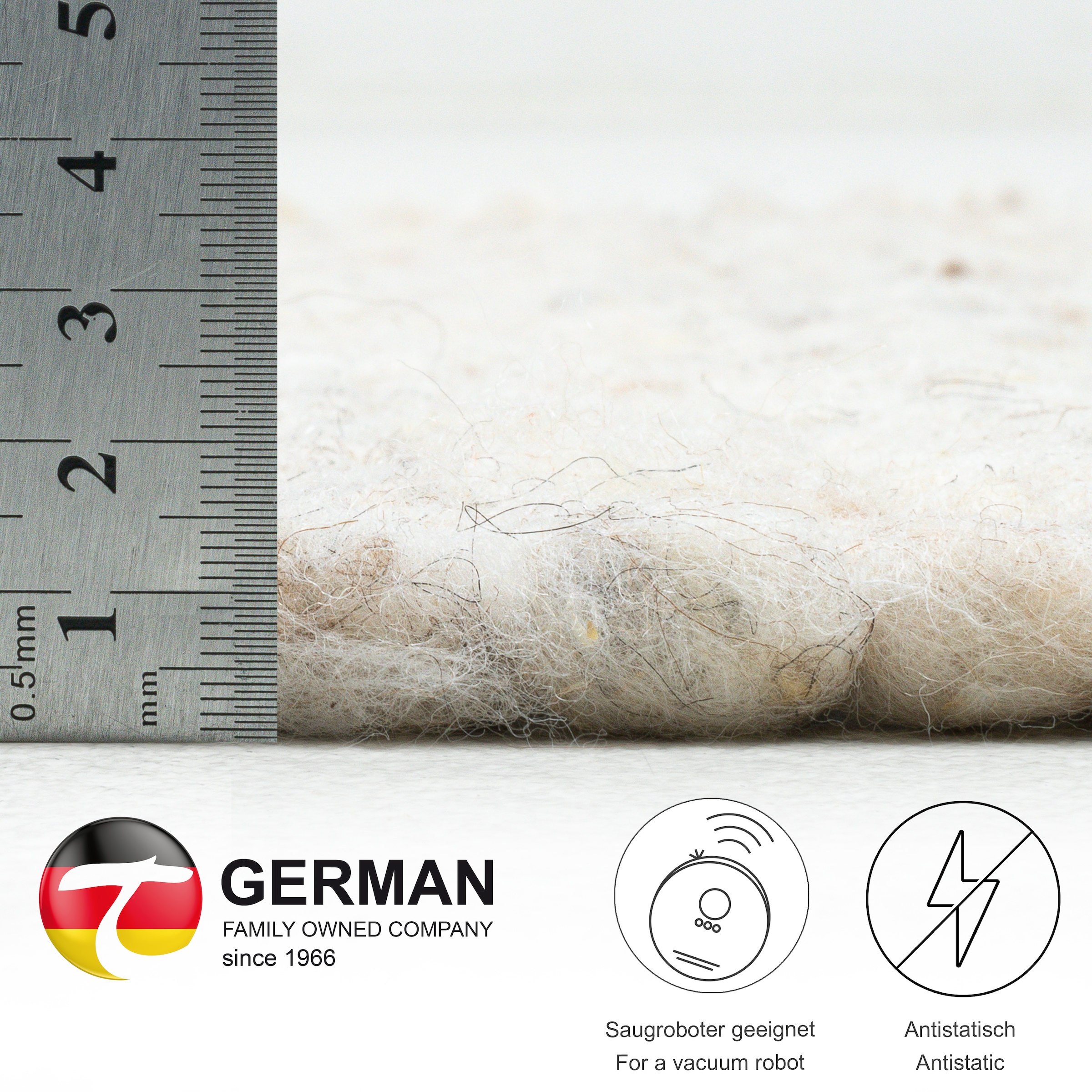 THEKO Wollteppich »Alm-Glück« rechteckig 12 mm Höhe reine Wolle, meliert, handgewebt, Wendeteppich, auch als Läufer