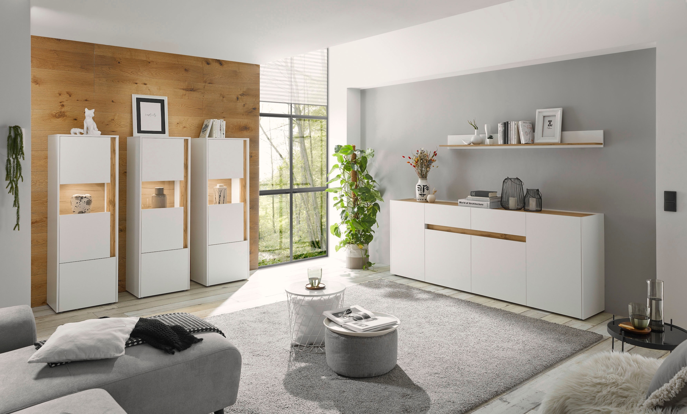 Home affaire Wohnwand »City/Giron, moderne Anbauwand, Komplettset in vielen Farben verfügbar« Set, 3 Stk. tlg.