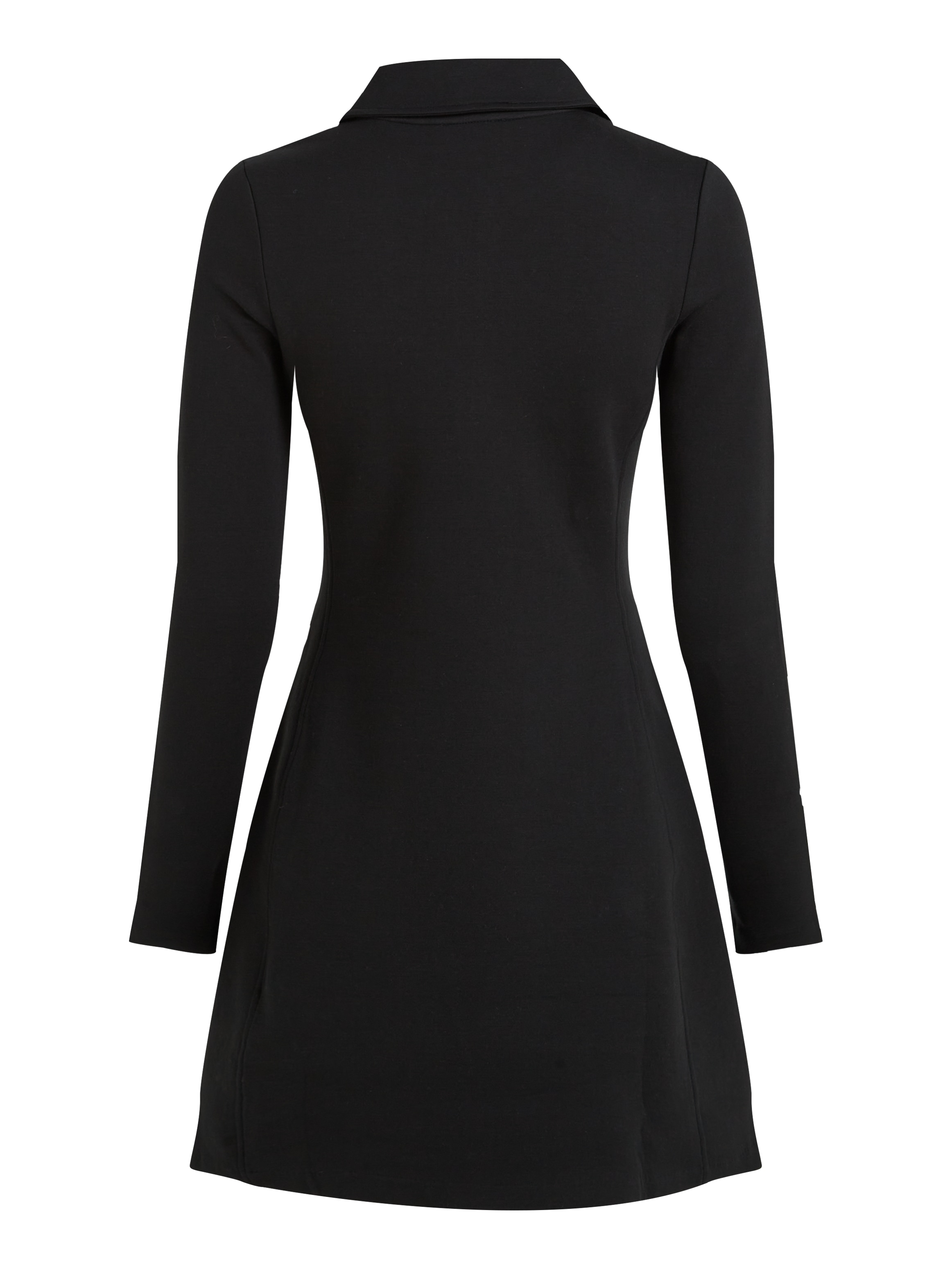Calvin Klein Jeans Jerseykleid Kragen mit Reissverschluss, eng anliegendes, ausgestelltes Design