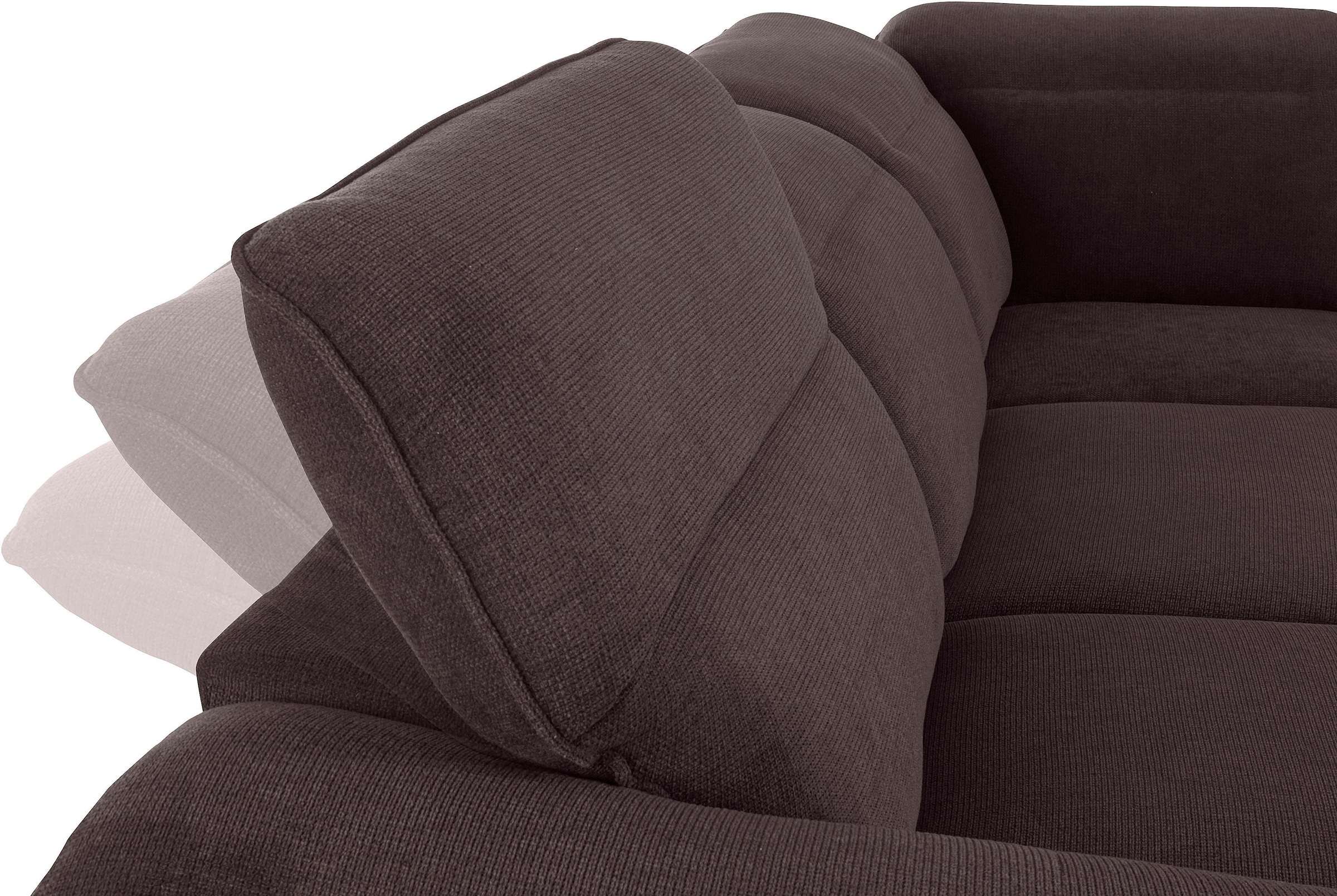 COTTA Ensemble rembourré »Teresa L-Form« Set,  Set bestehend aus: Ecksofa mit Kopfteilverstellung & Hocker