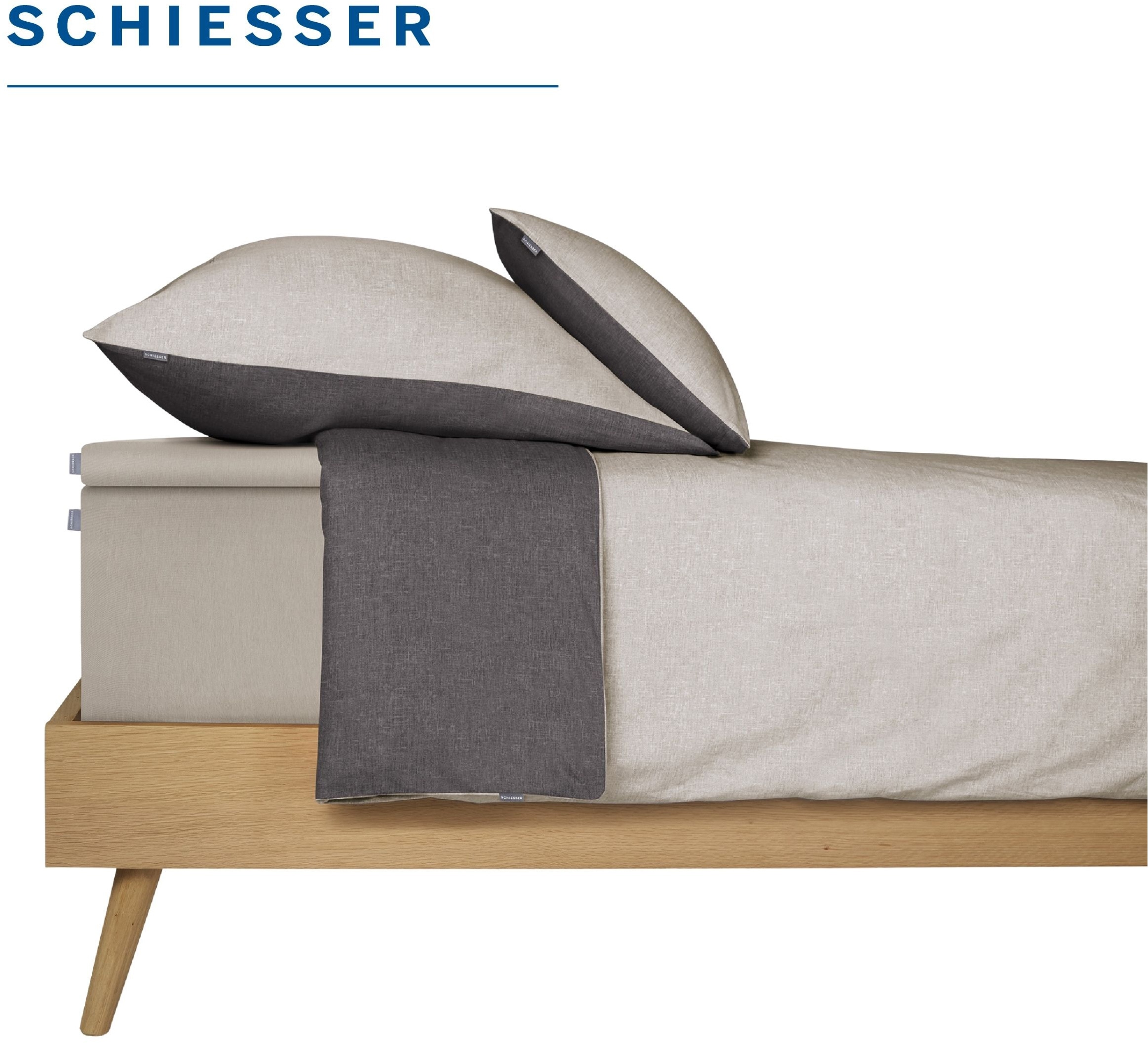 Schiesser Draps de lit »Flexi für Topper aus 95% Baumwolle und 5% Elasthan für flexiblen Sitz« pour matelas jusqu'à 10 cm de hauteur, MADE IN GREEN by OEKO-TEX®