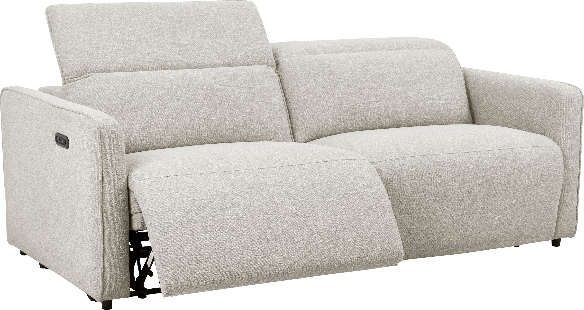 GOODproduct 2-Sitzer »KYLLY, XXL (208 cm) elektrische Relax- und Liegefunktion in 2 Sitzen« Mega-Sofa, Kopfteilverstellung, USB A/ C, Federkern, Feinstruktur