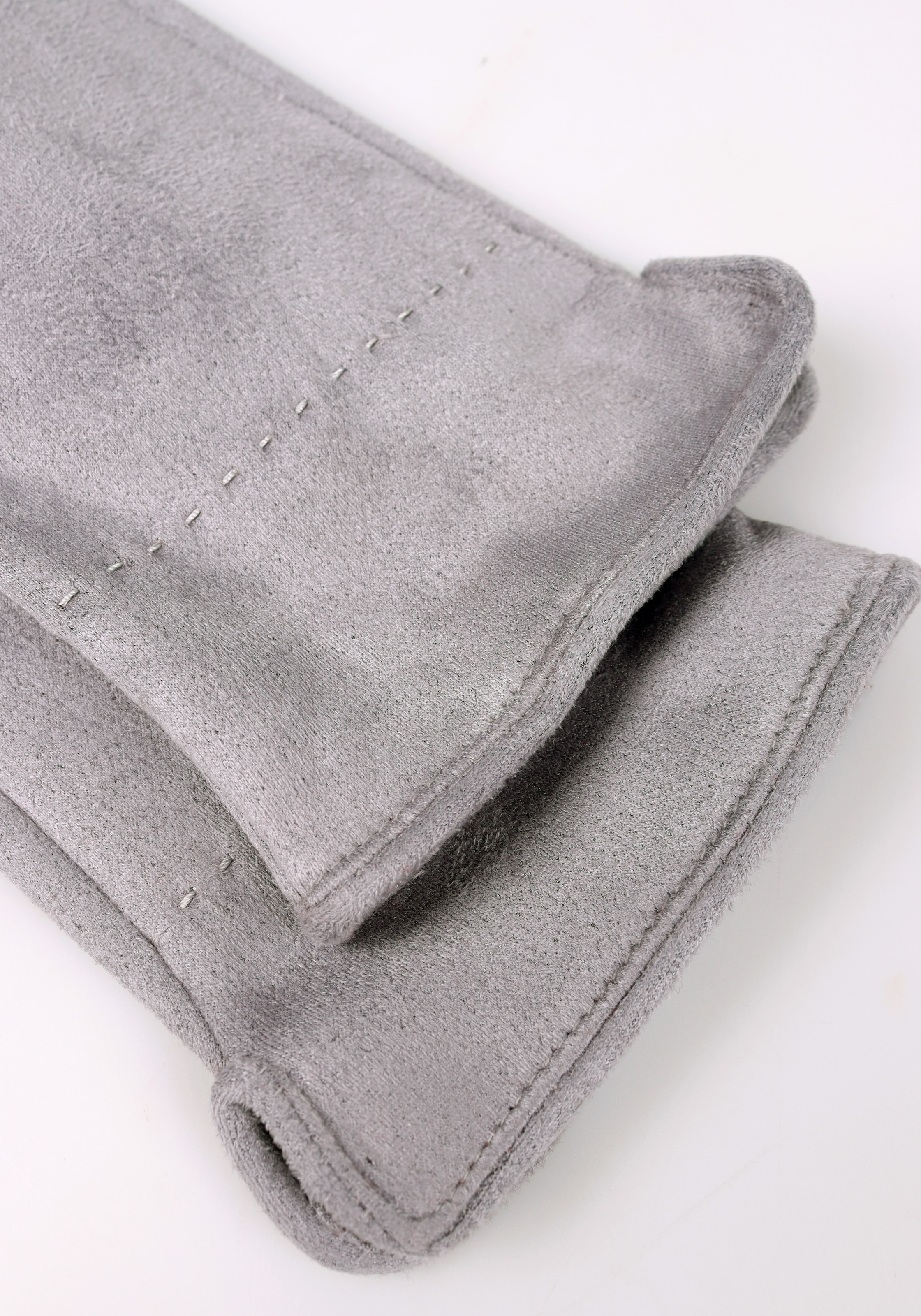 Capelli New York Gants tricotés 1 Paar,  mit Ziernaht, Metall-Logo, Feinripp-Strick, elastisch