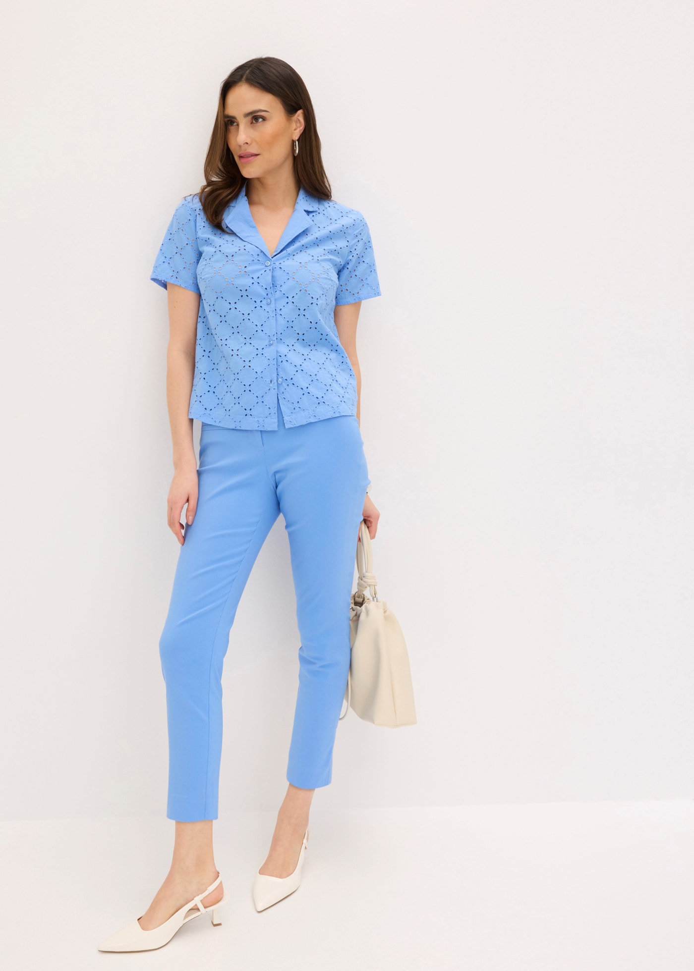 bonprix Pantalon 7/8  en viscose, polyamide et élasthanne, coupe slim, style féminin