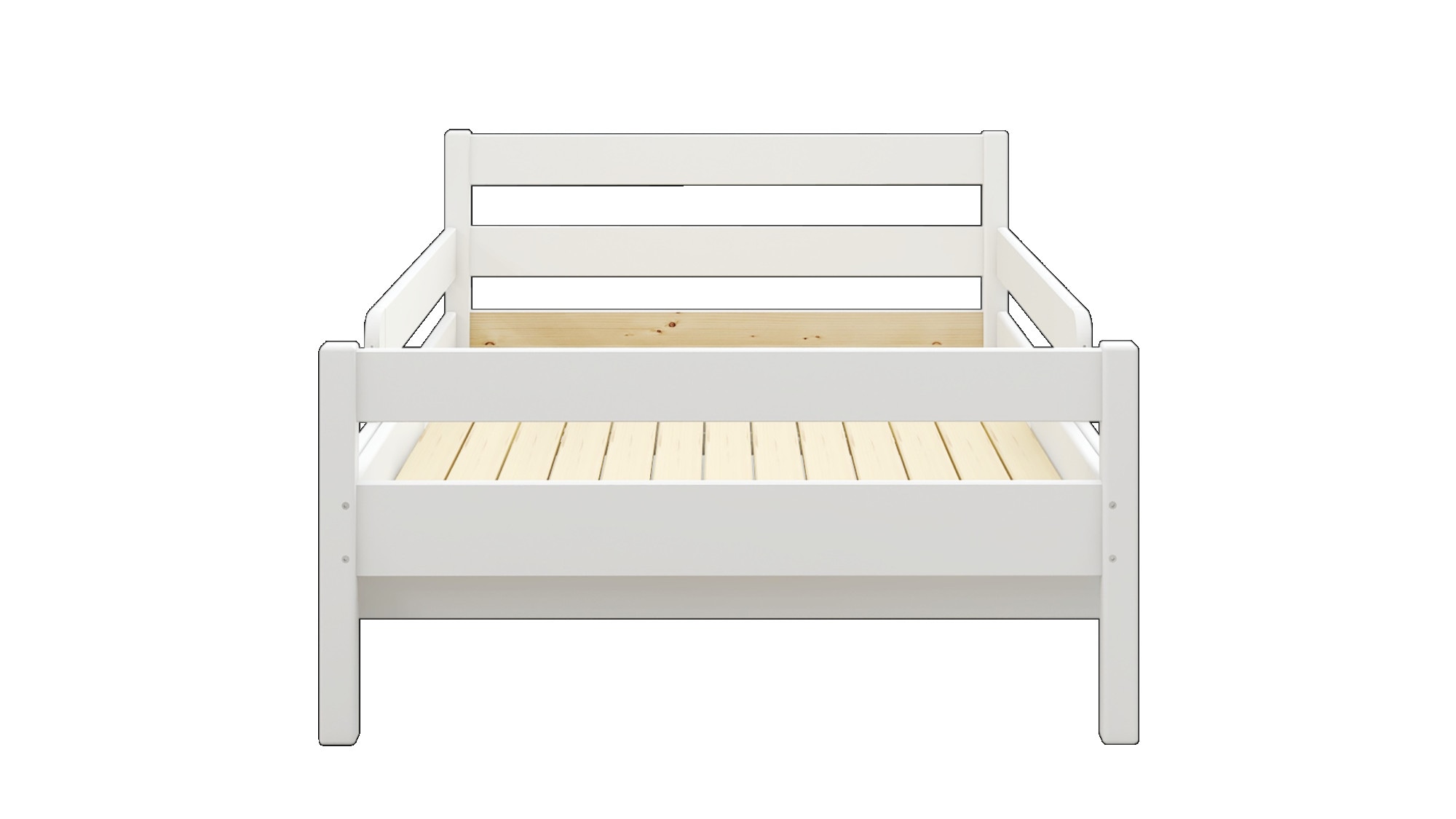 GOODproduct Kinderbett »Wenke,  ausziehbar von 140 bis 200 cm, FSC®« 90cm Breite, 140-200cm Liegefläche,  massive Kiefer, mit Lattenrost, zeitlose Optik,  Rausfallschutz