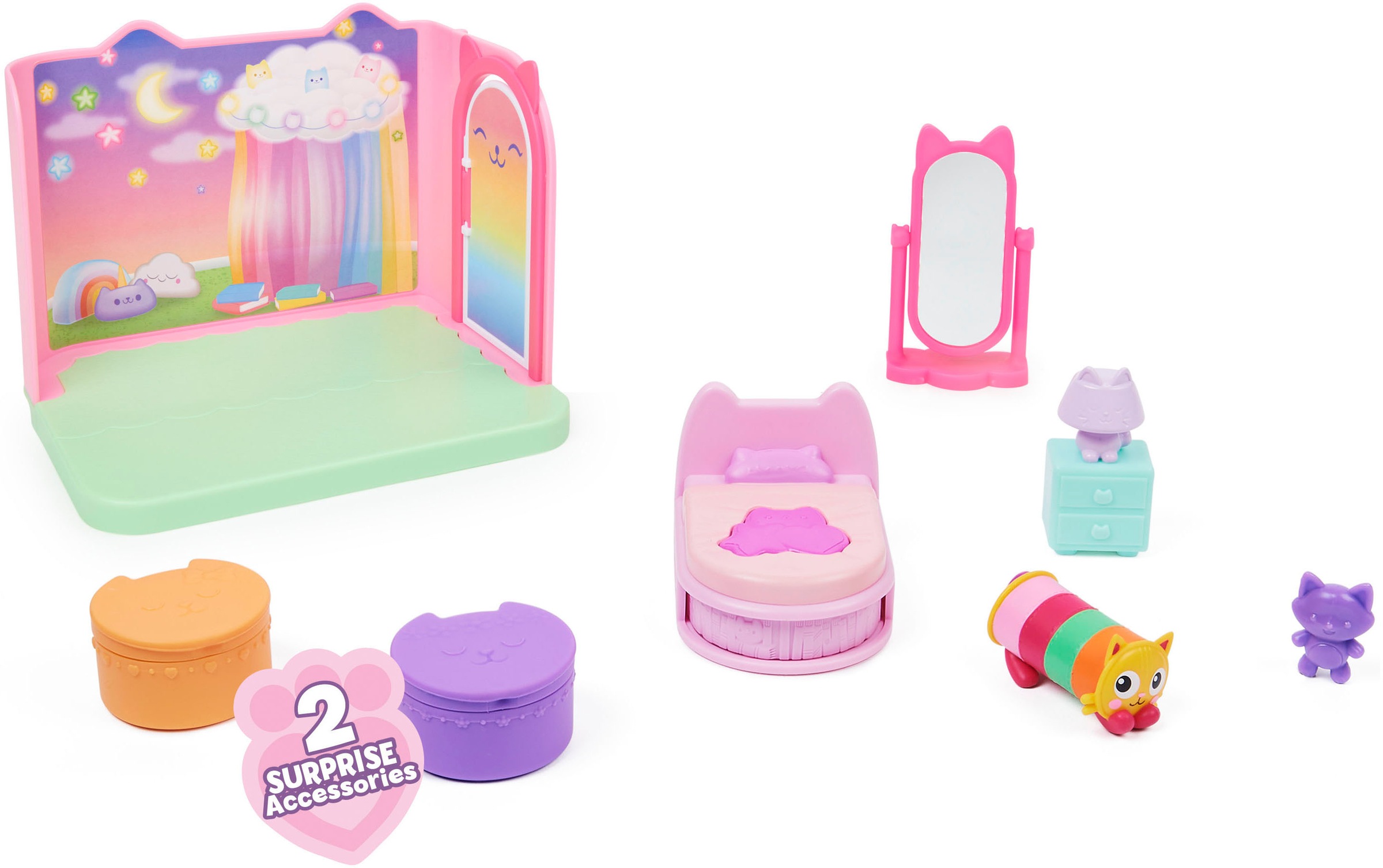Spin Master Monde de jeu »Gabby's Dollhouse – Deluxe Room – Pillow Cat's Schlafzimmer«
