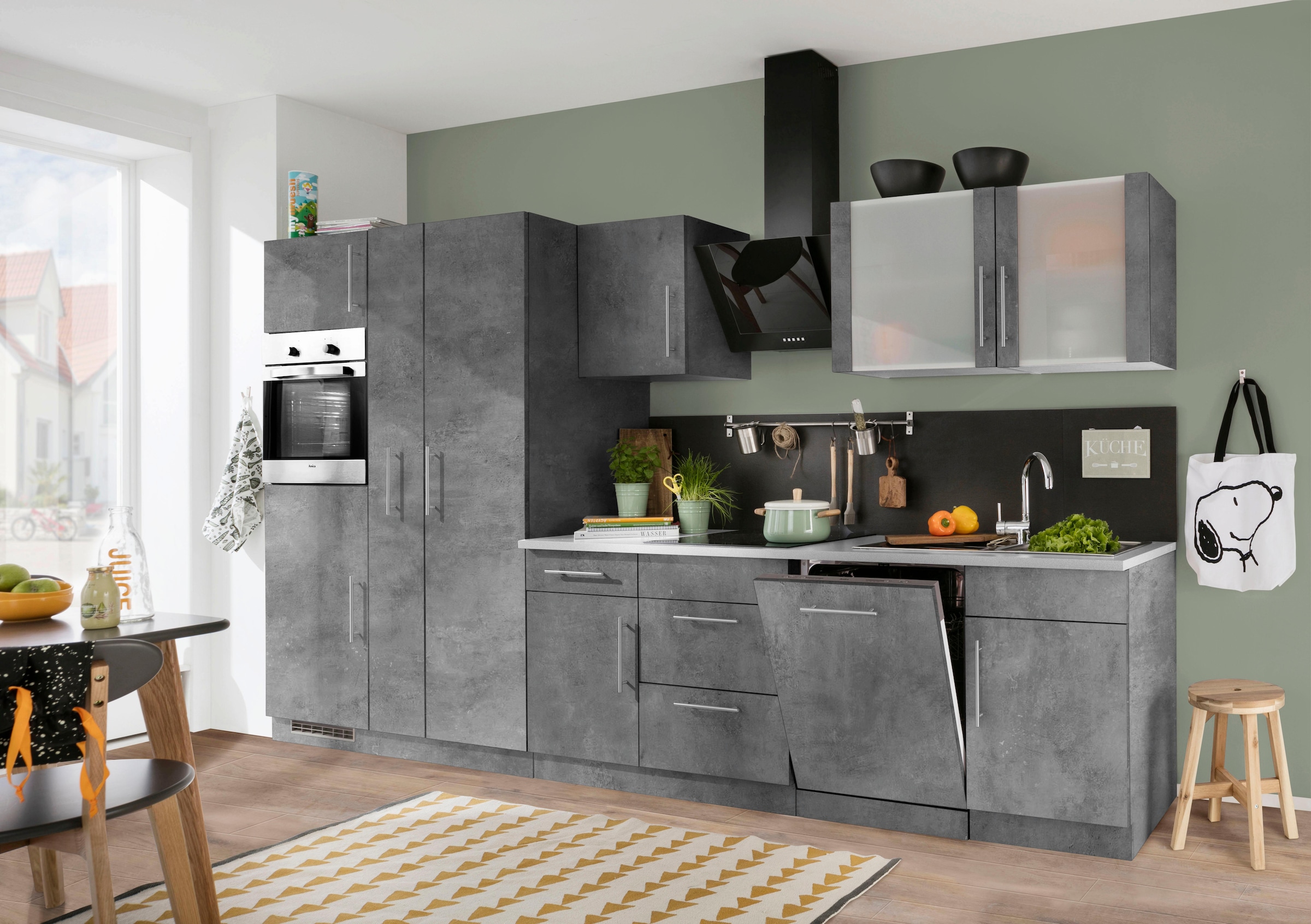 wiho Küchen Küchenzeile »Cali« ohne E-Geräte, Breite 360 cm