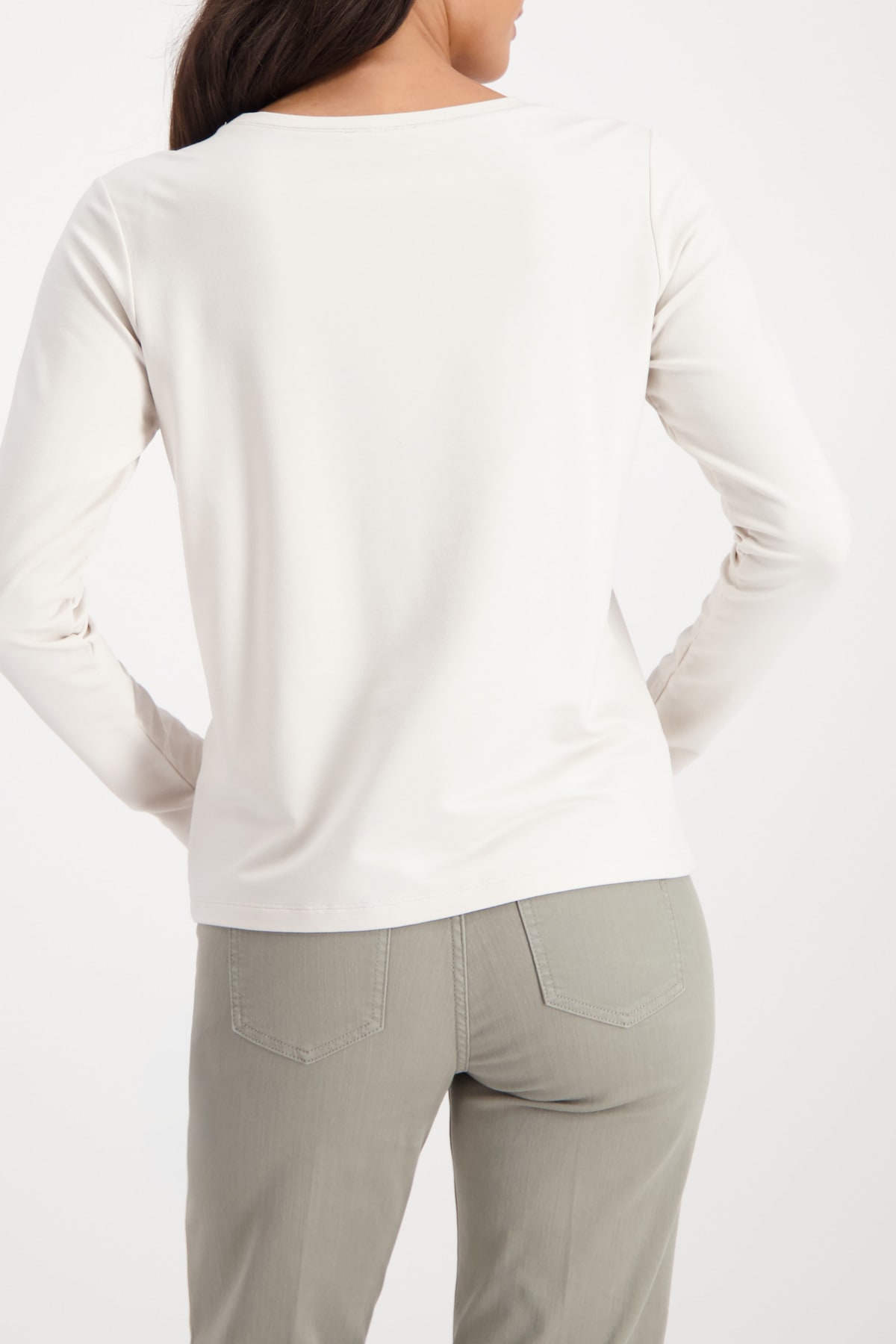 Monari T-shirt à manches longues »Shirt Pailletten Stick« Regular fit mit Rundhalsausschnitt