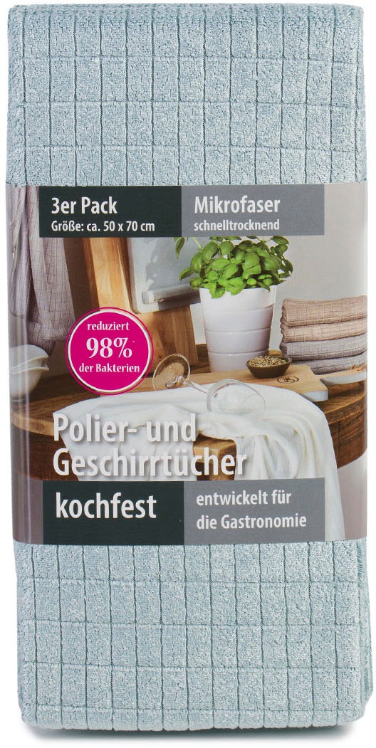 Gözze Chiffon à vaisselle »Polier- und Geschirrtuch, Mikrofaser« schnelltrocknend und kochfest