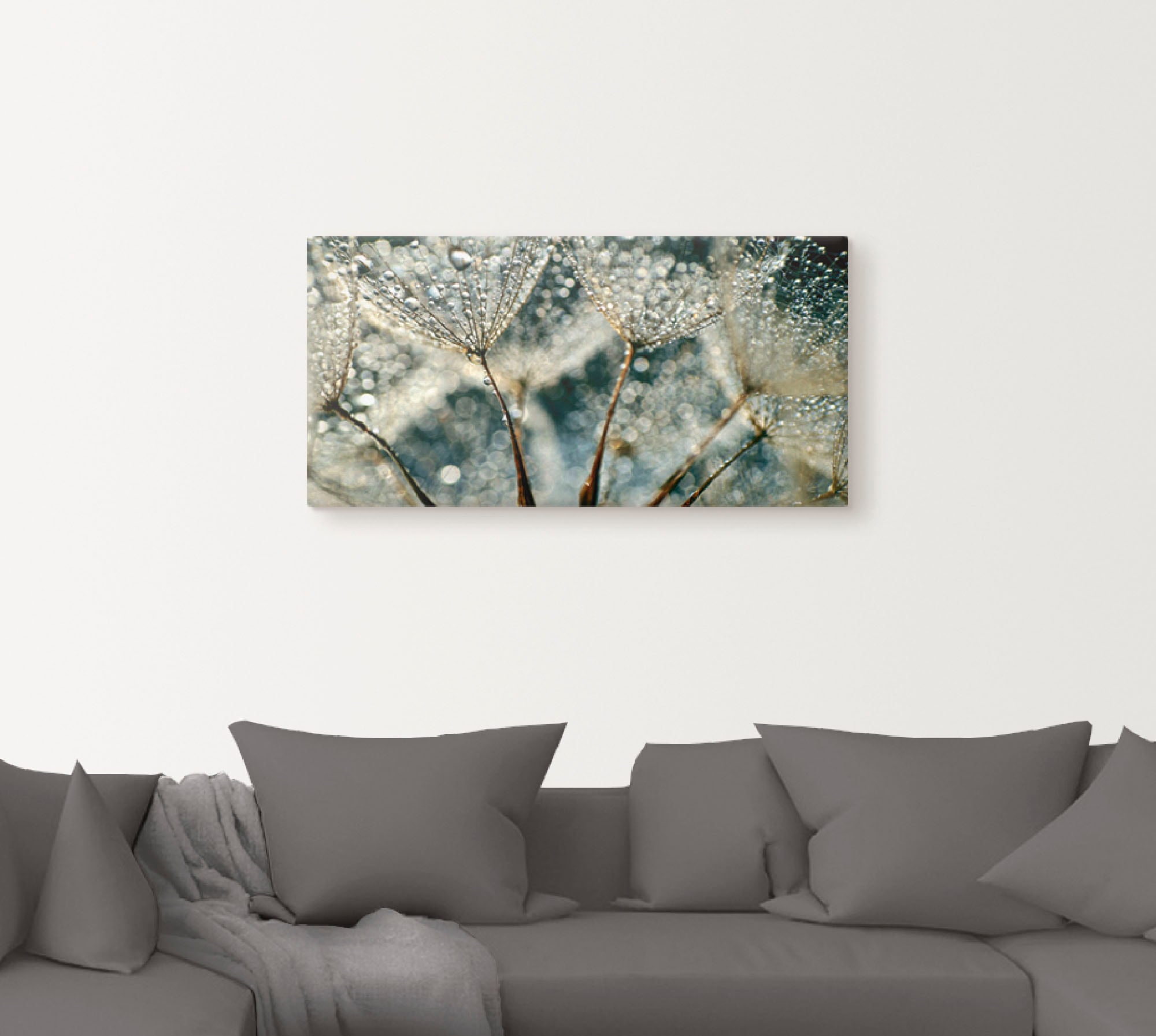 Artland Wandbild »Pusteblume Regenschauer« 1 Stk. tlg. als Alubild, Outdoorbild, Leinwandbild, Poster, Wandaufkleber