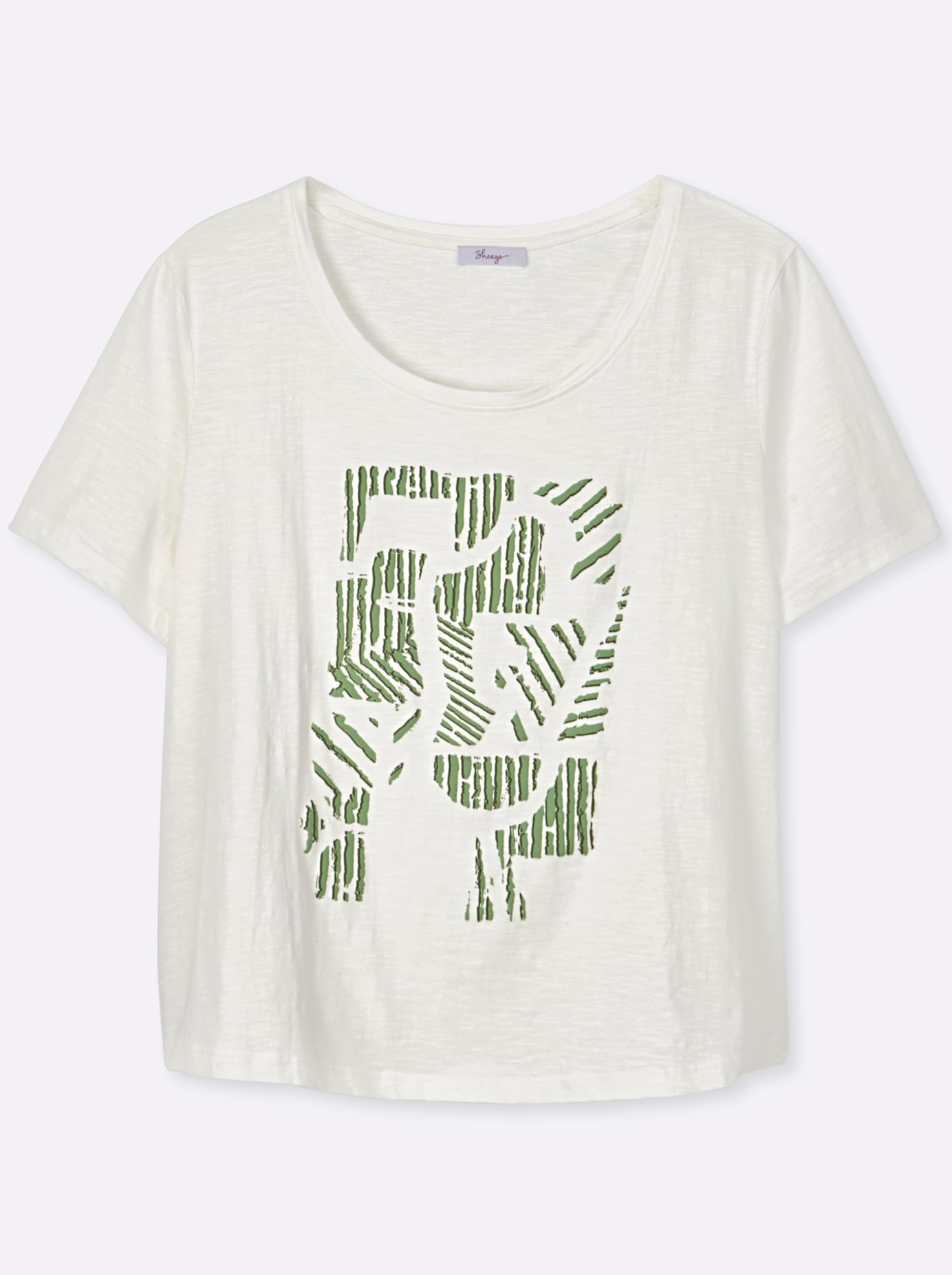 Sheego Shirt à col rond »Shirt« 1