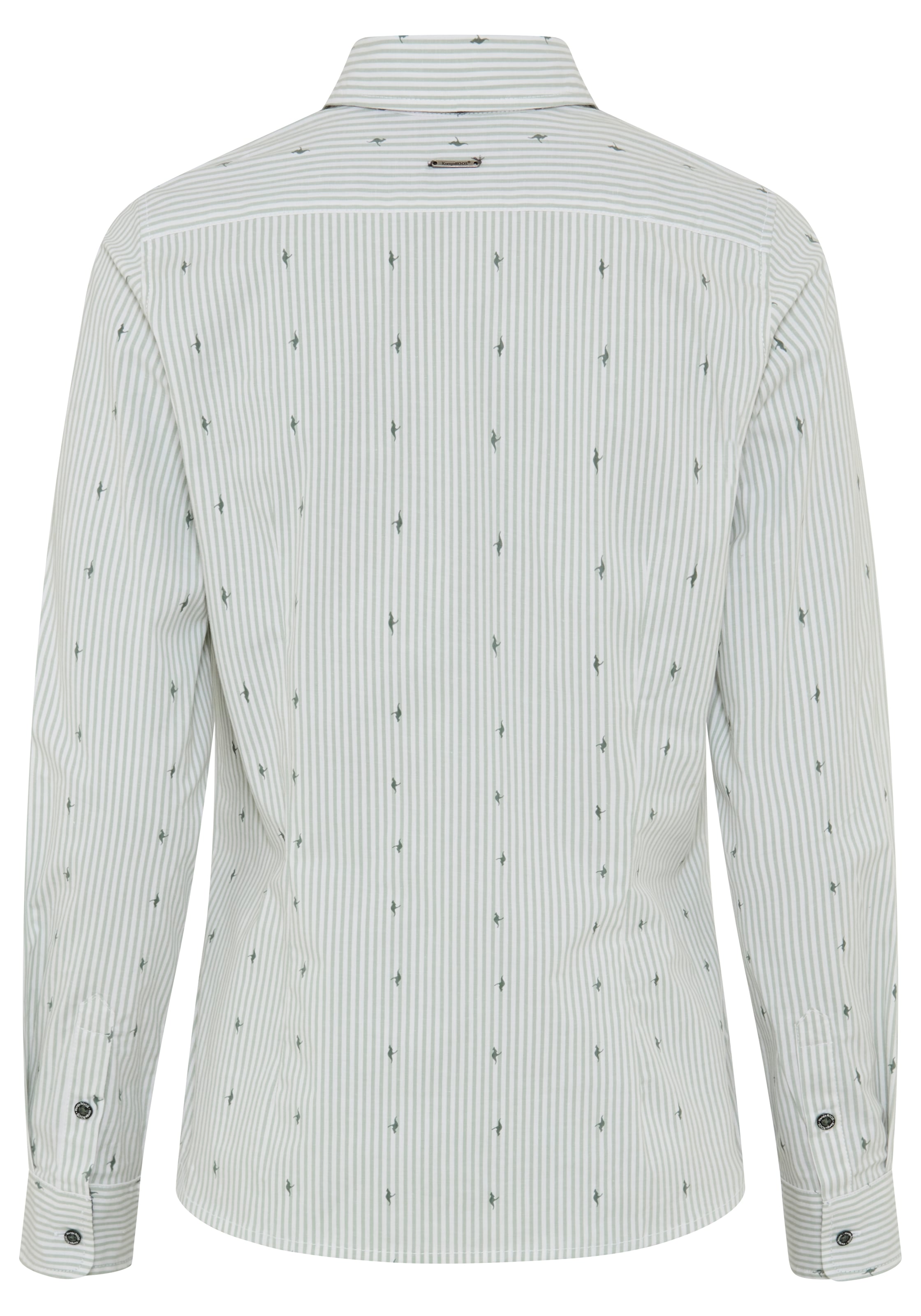 KangaROOS Blouse chemise coupe ajustée, avec pinces, en coton et élasthanne