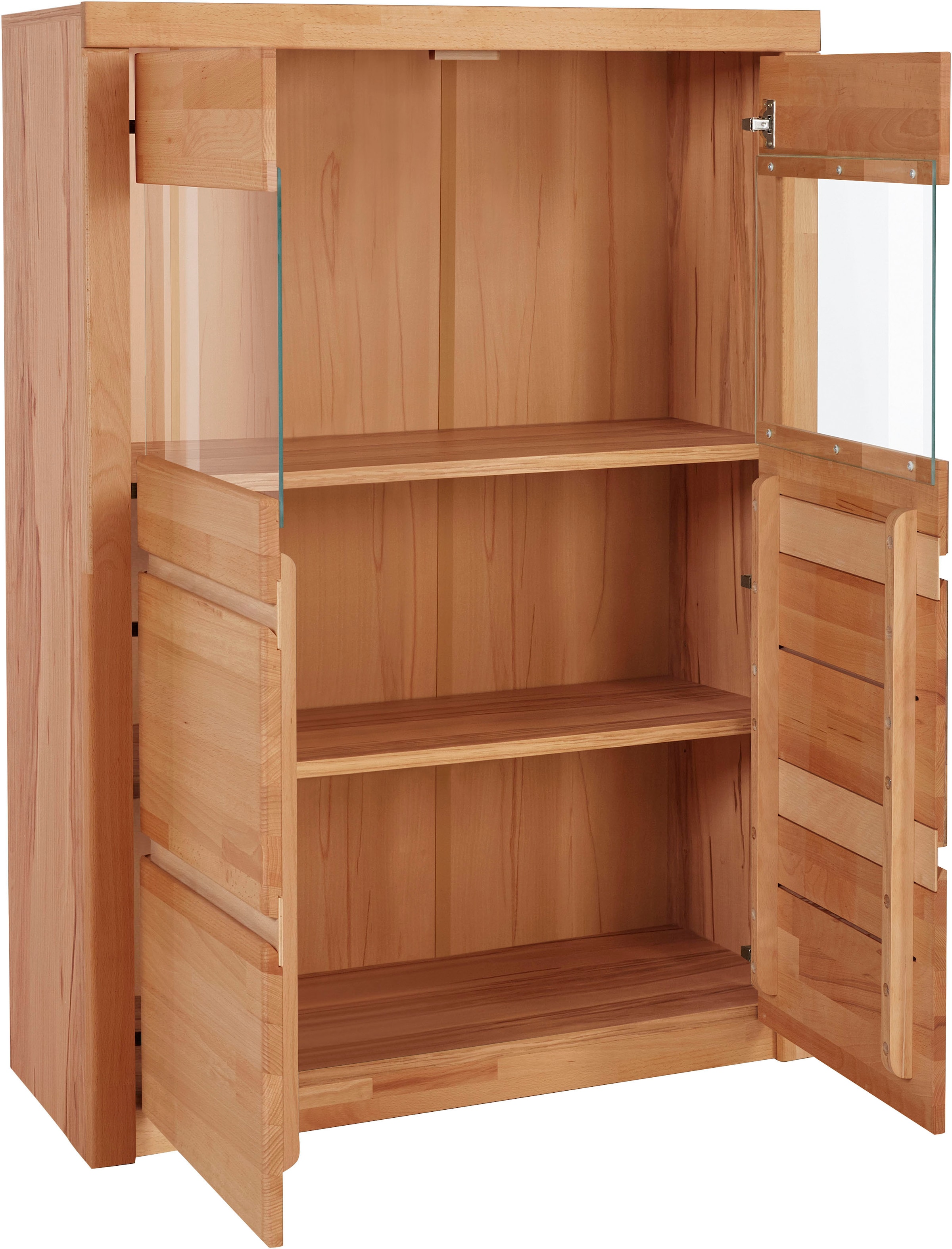 Home affaire Highboard »Silkeborg« schöne grifflose Optik, teilmassiv