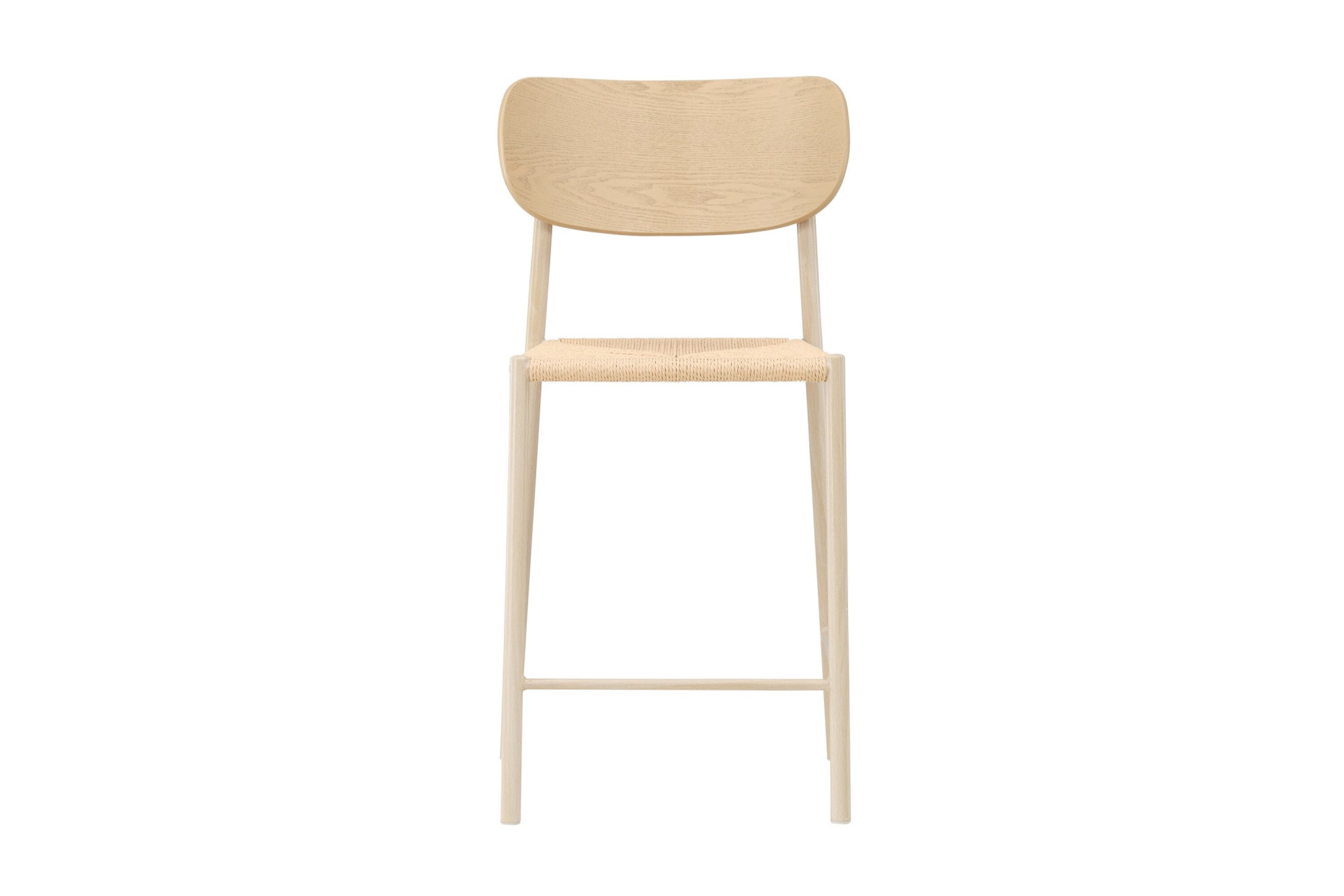 Venture Home Tabouret de bar »Polly, Barhocker mit Rückenlehne und geflochtenem Seilsitz, 120 kg« 1 cuis tlg. Tabouret de bar, rotin, cadre en acier, corde tressée, clair